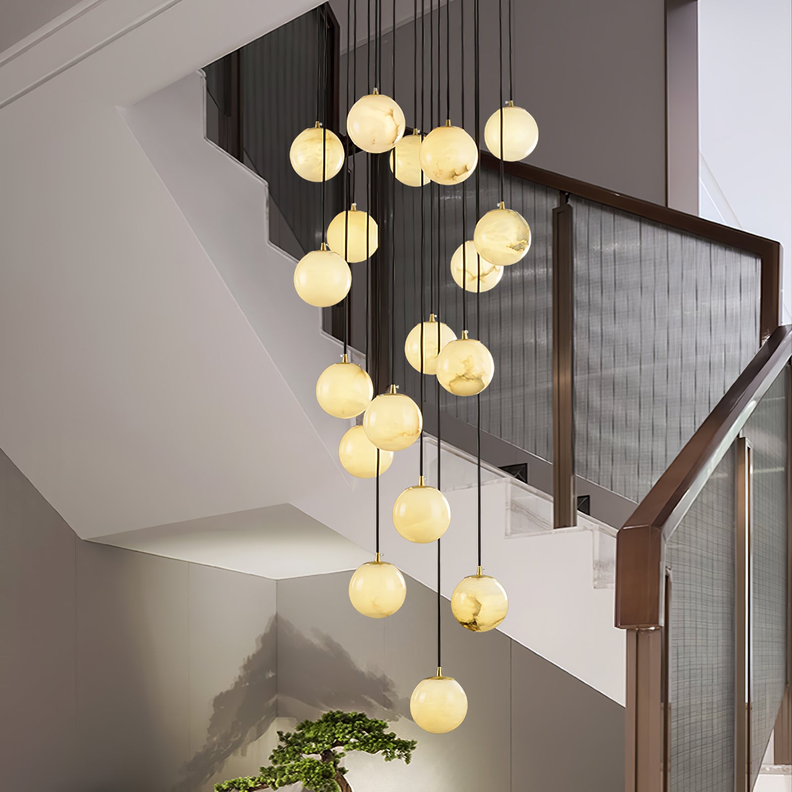 Gloruvye Balls Modern Cluster Metal Chandelier