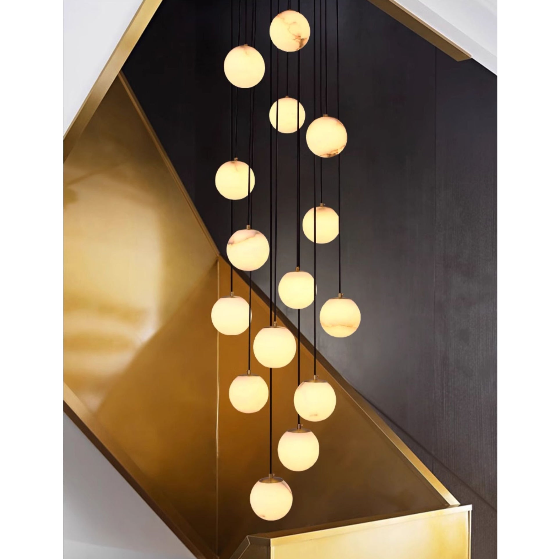 Gloruvye Balls Modern Cluster Metal Chandelier