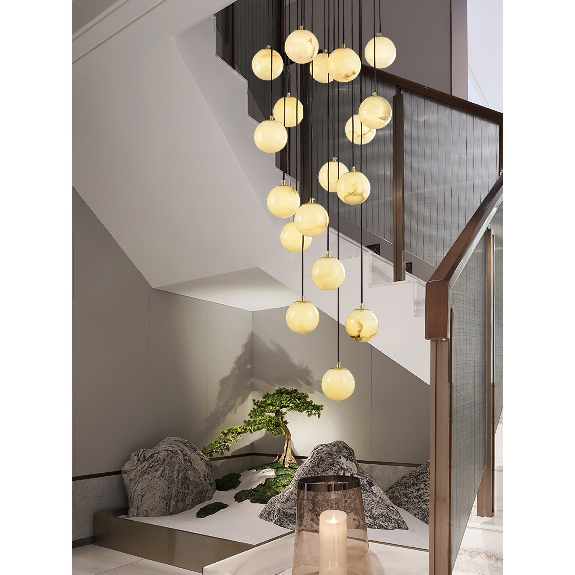 Gloruvye Balls Modern Cluster Metal Chandelier