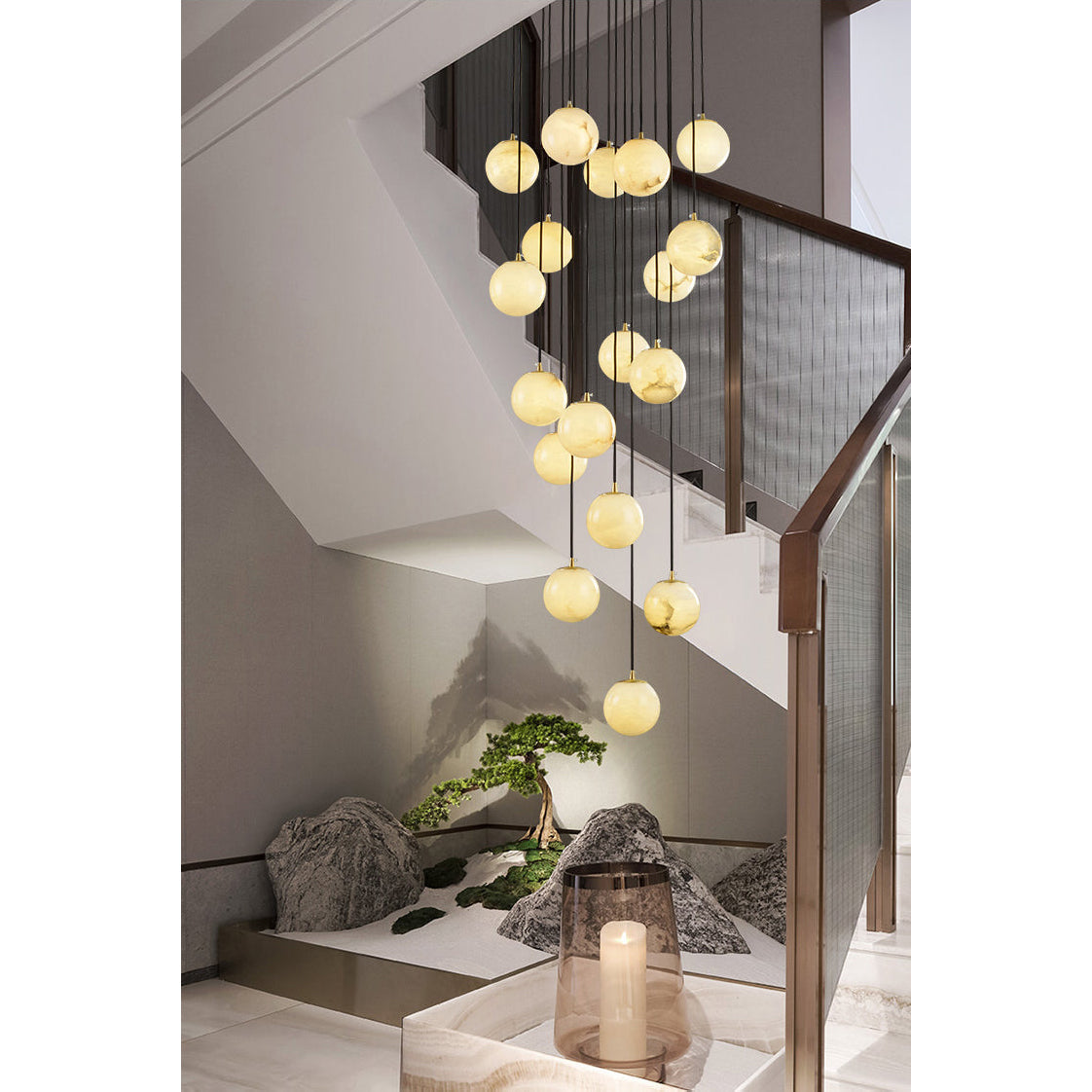 Gloruvye Balls Modern Cluster Metal Chandelier