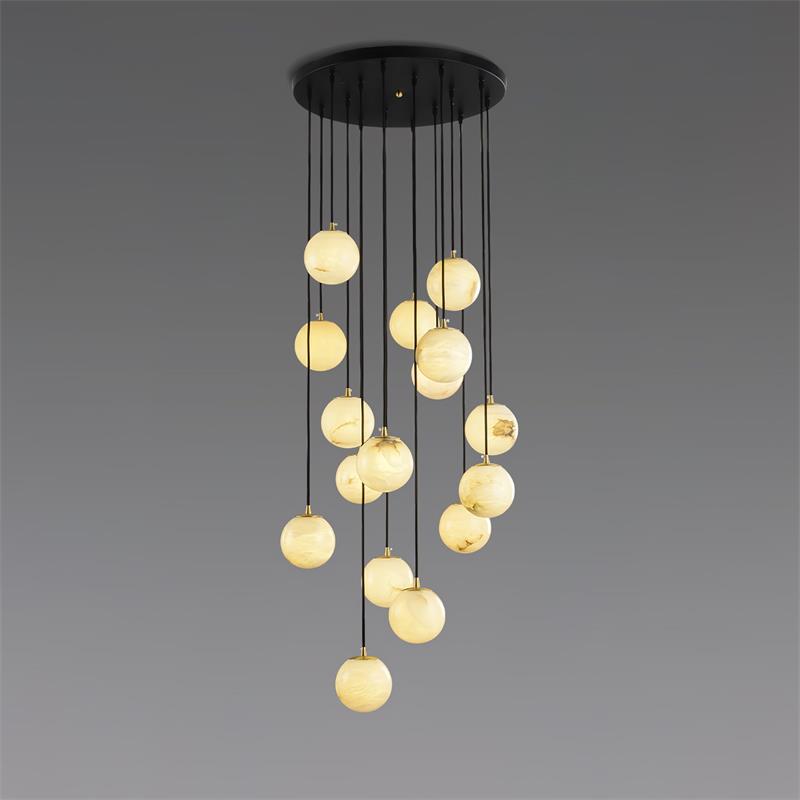 Gloruvye Balls Modern Cluster Metal Chandelier