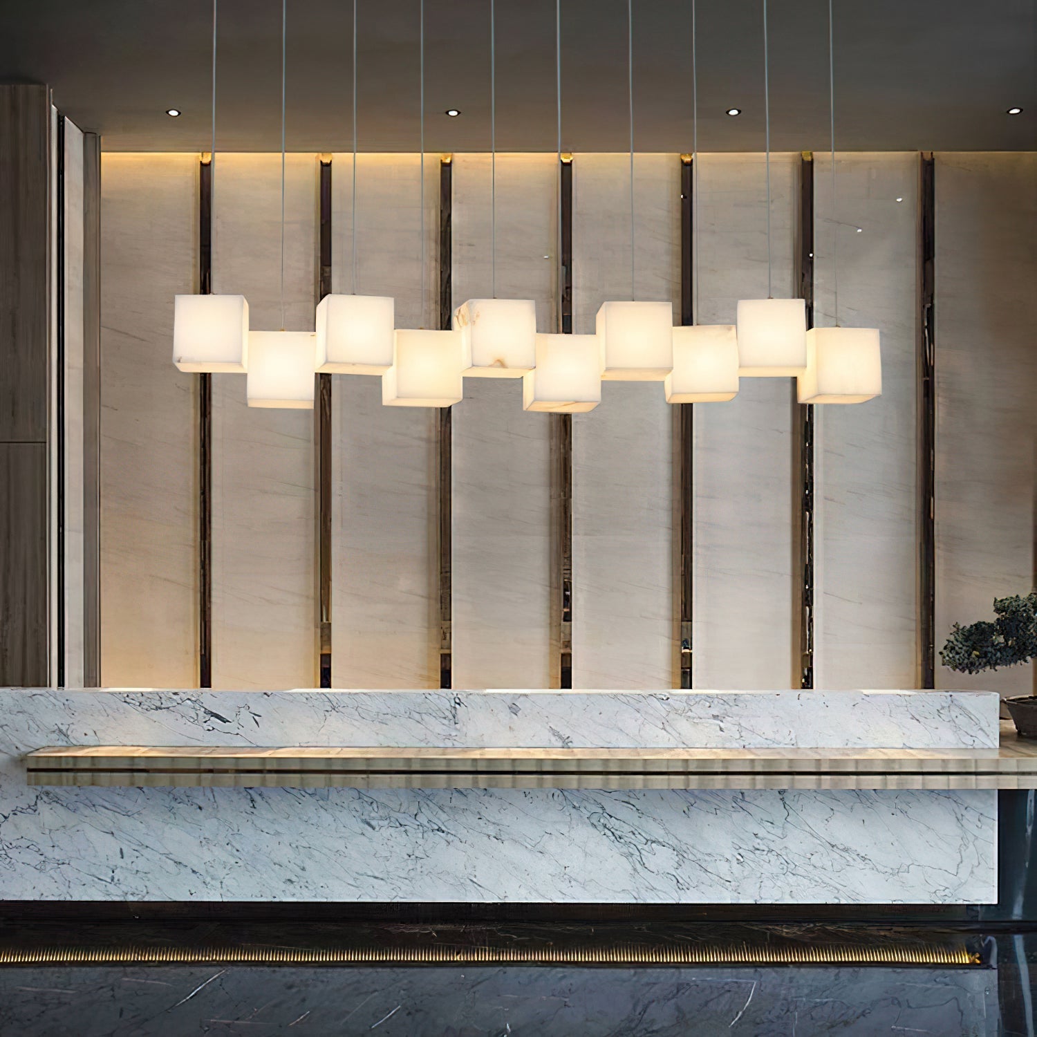 Jarnbruvyd Individual Modern Box Metal Chandelier