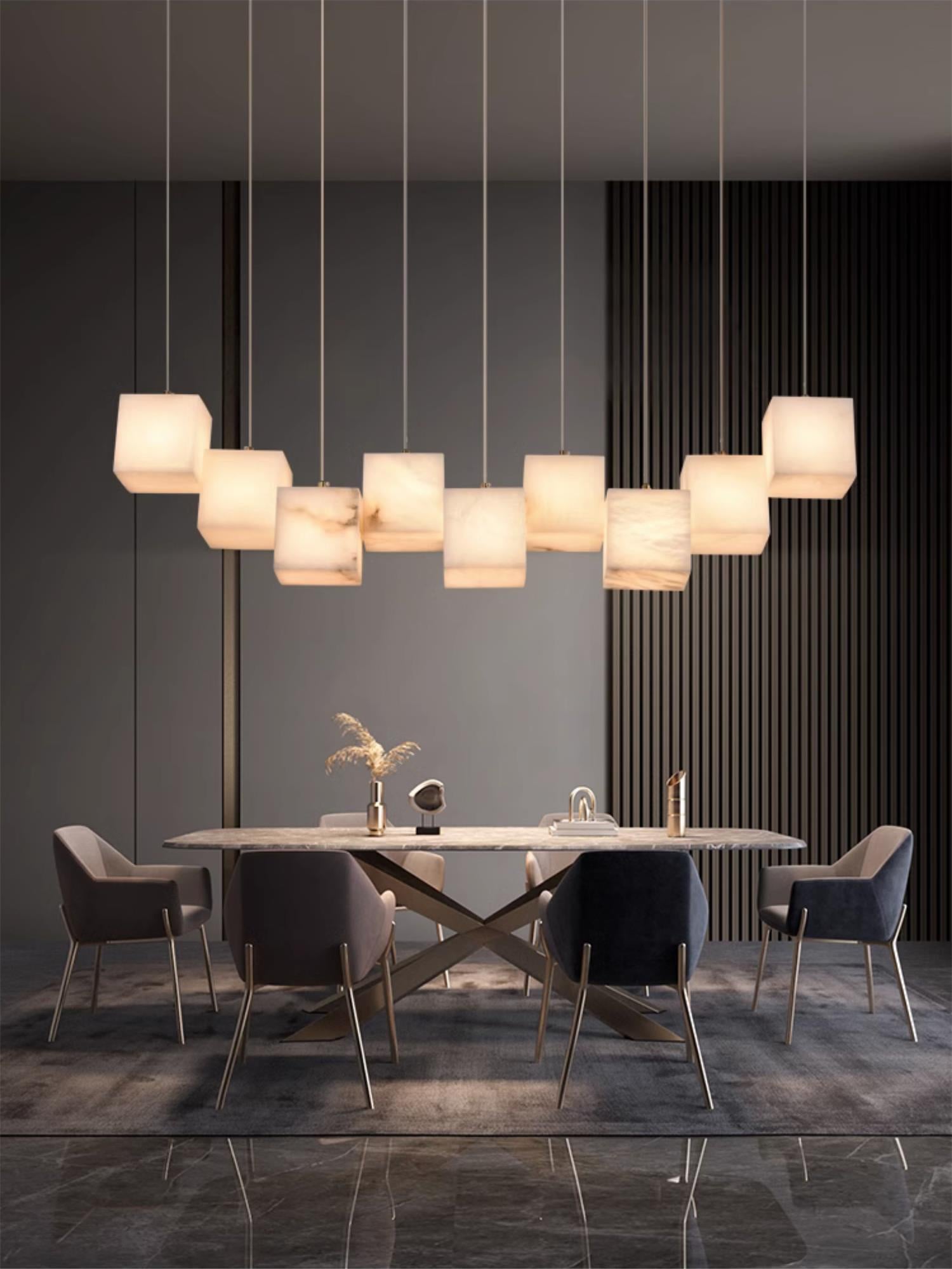 Jarnbruvyd Individual Modern Box Metal Chandelier