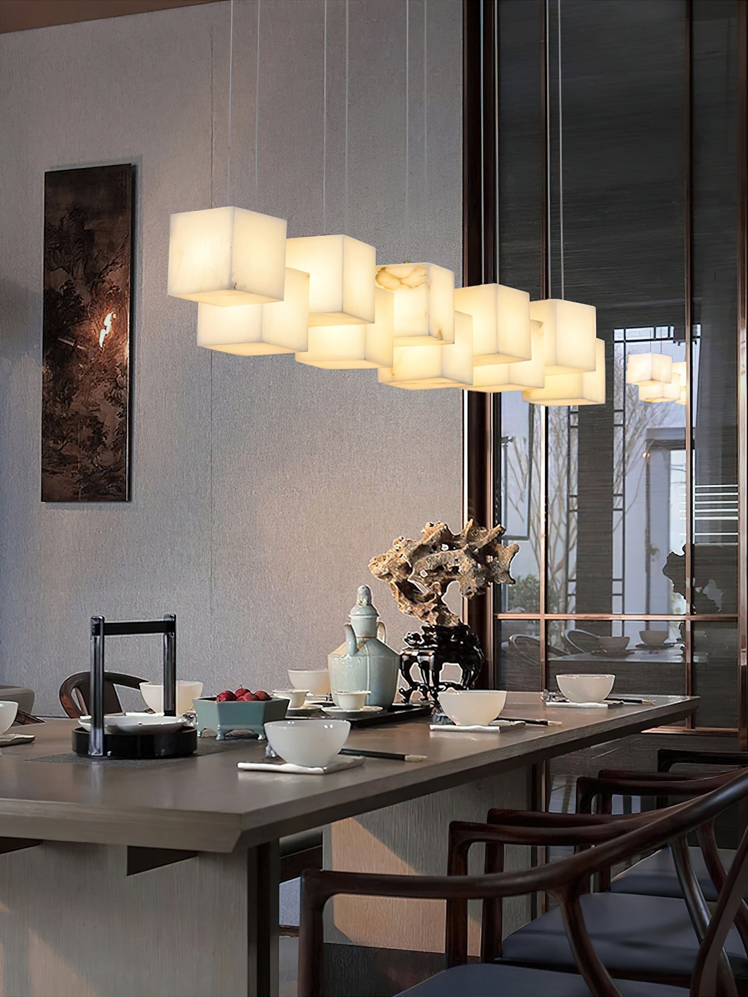 Jarnbruvyd Individual Modern Box Metal Chandelier