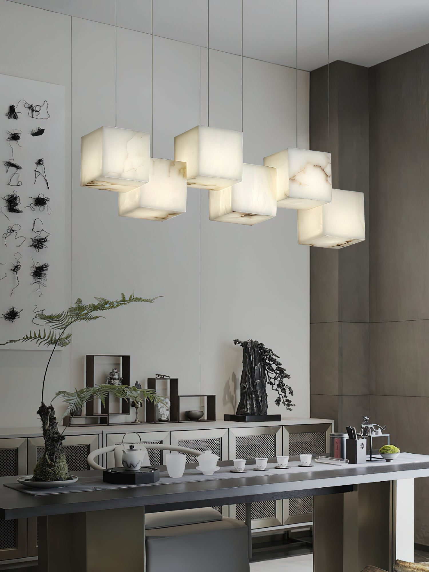 Jarnbruvyd Individual Modern Box Metal Chandelier