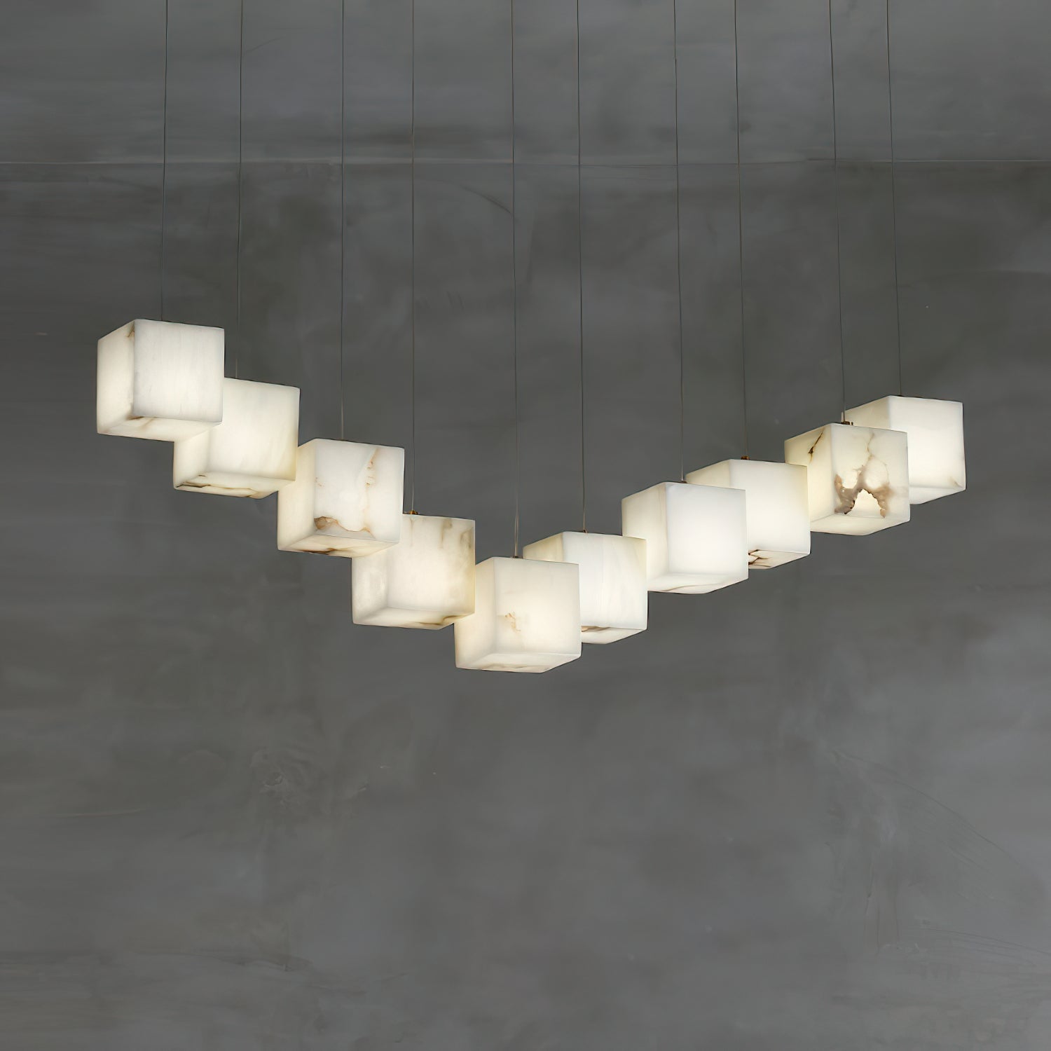 Jarnbruvyd Individual Modern Box Metal Chandelier