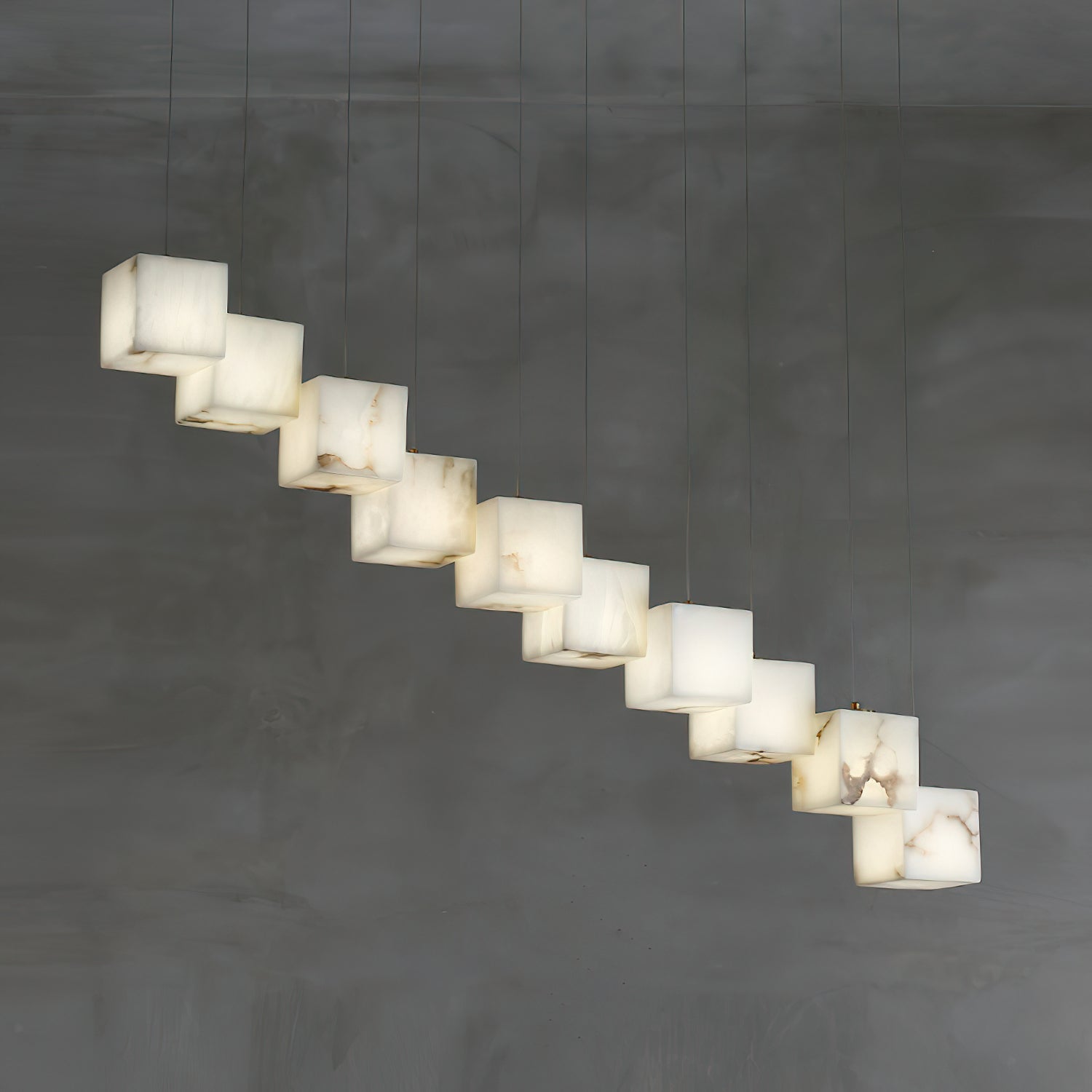 Jarnbruvyd Individual Modern Box Metal Chandelier