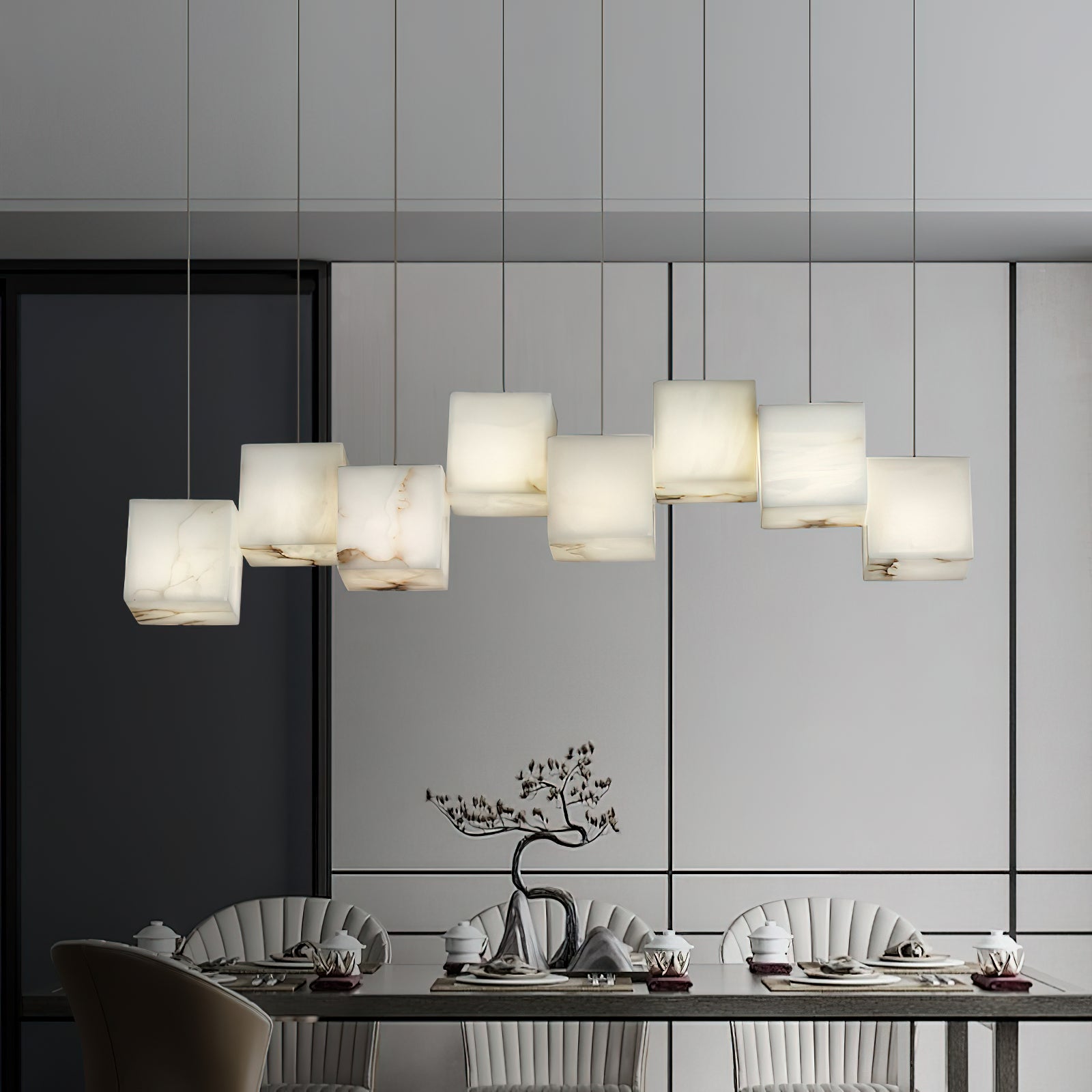 Jarnbruvyd Individual Modern Box Metal Chandelier