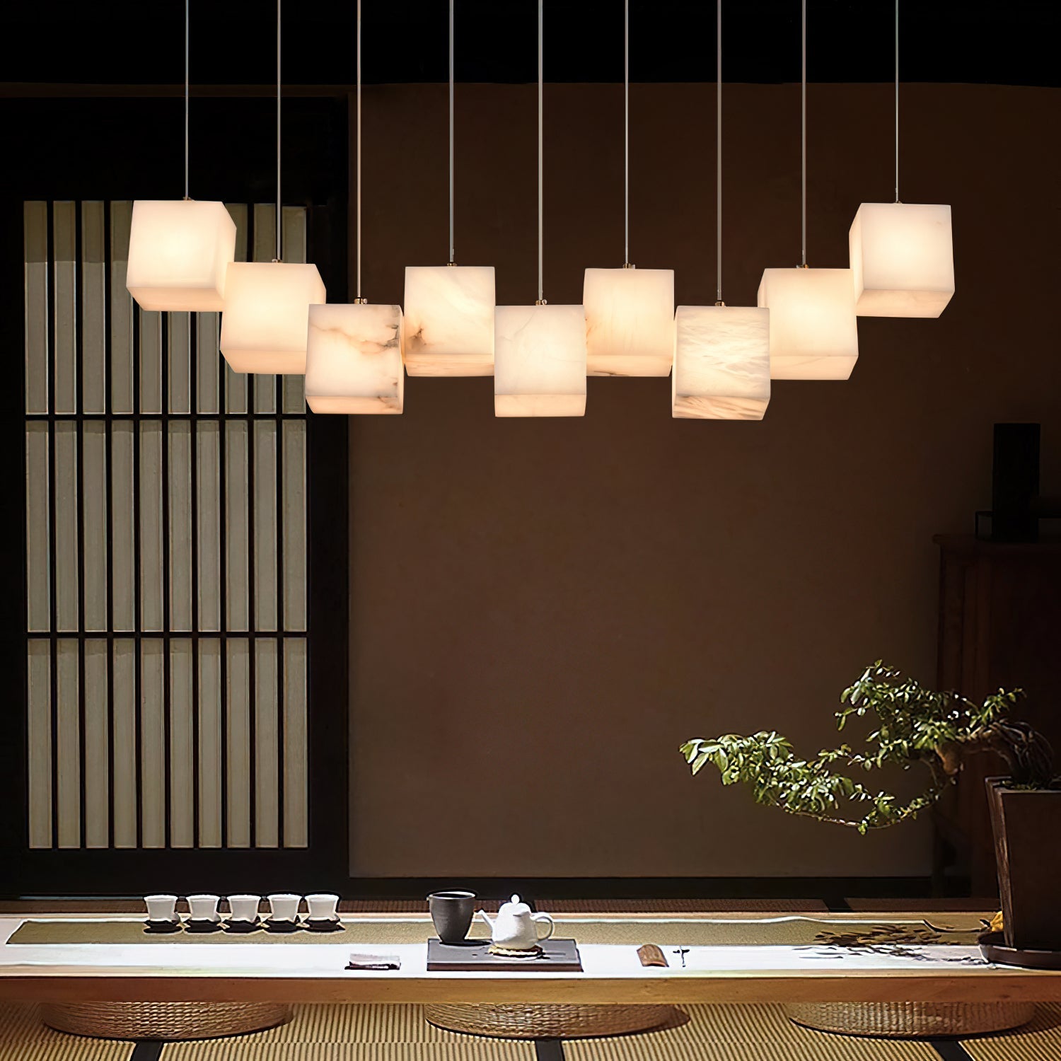 Jarnbruvyd Individual Modern Box Metal Chandelier