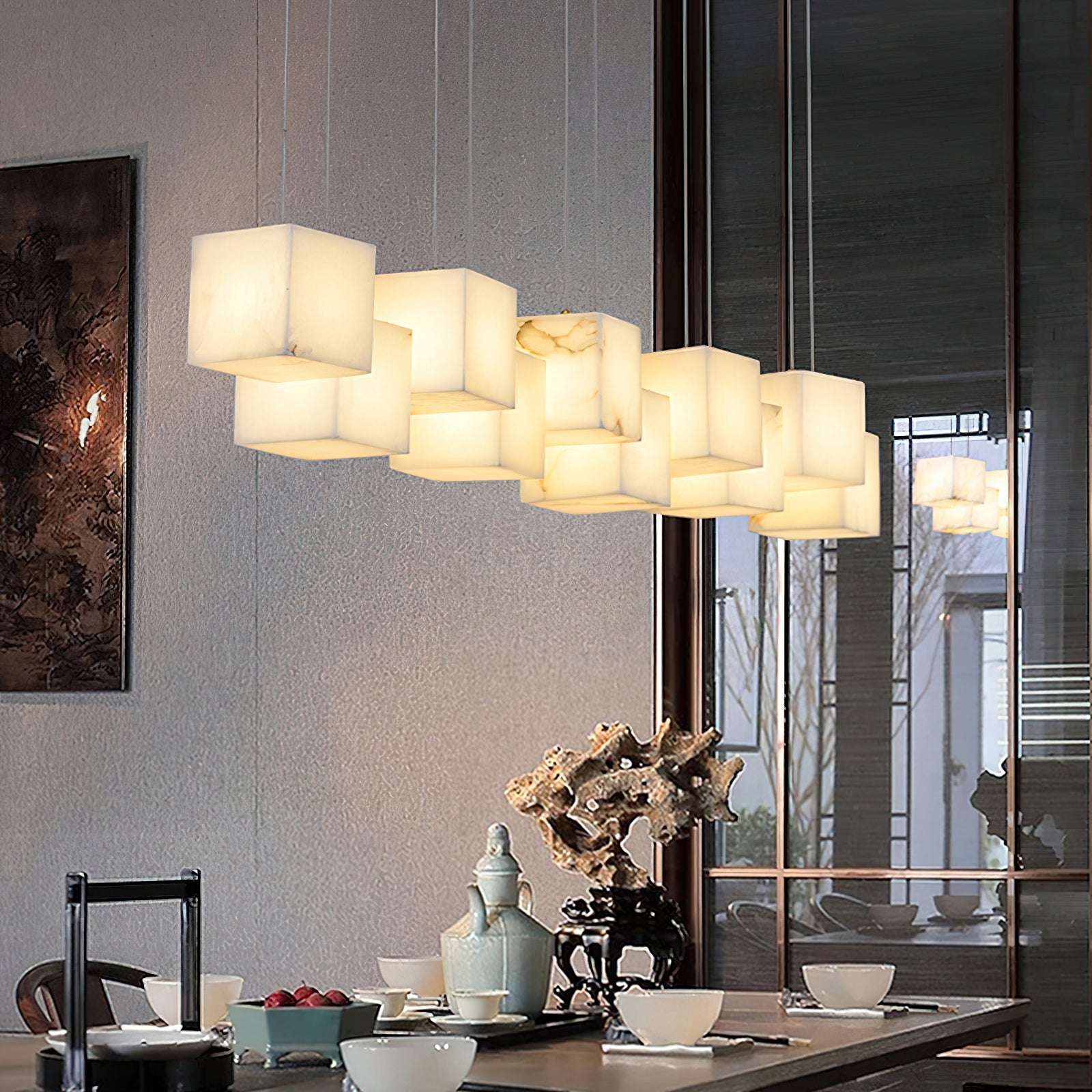 Jarnbruvyd Individual Modern Box Metal Chandelier