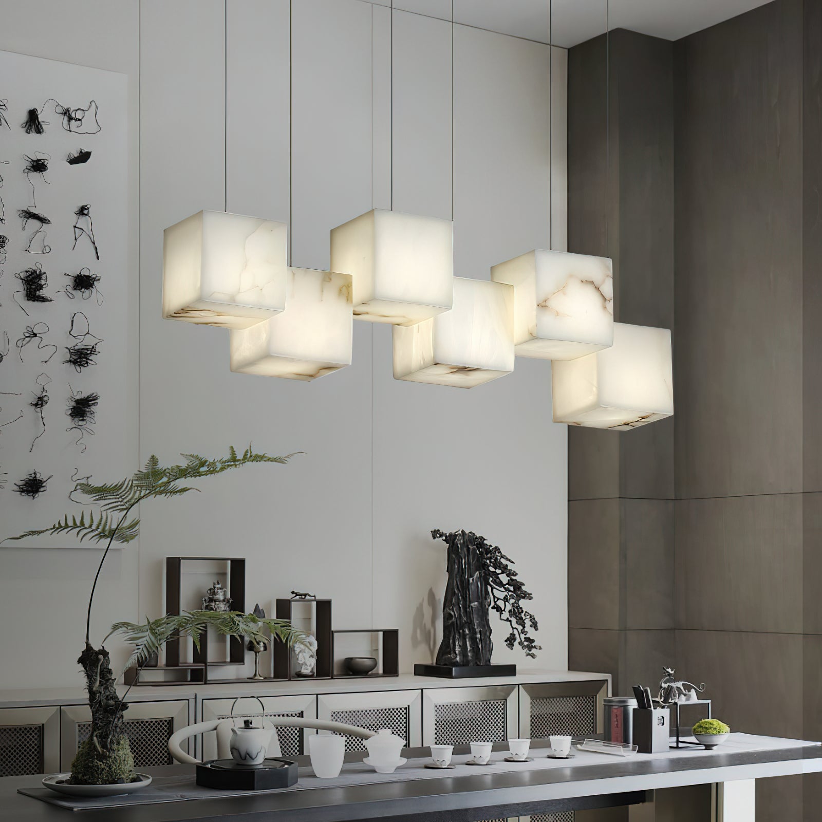 Jarnbruvyd Individual Modern Box Metal Chandelier