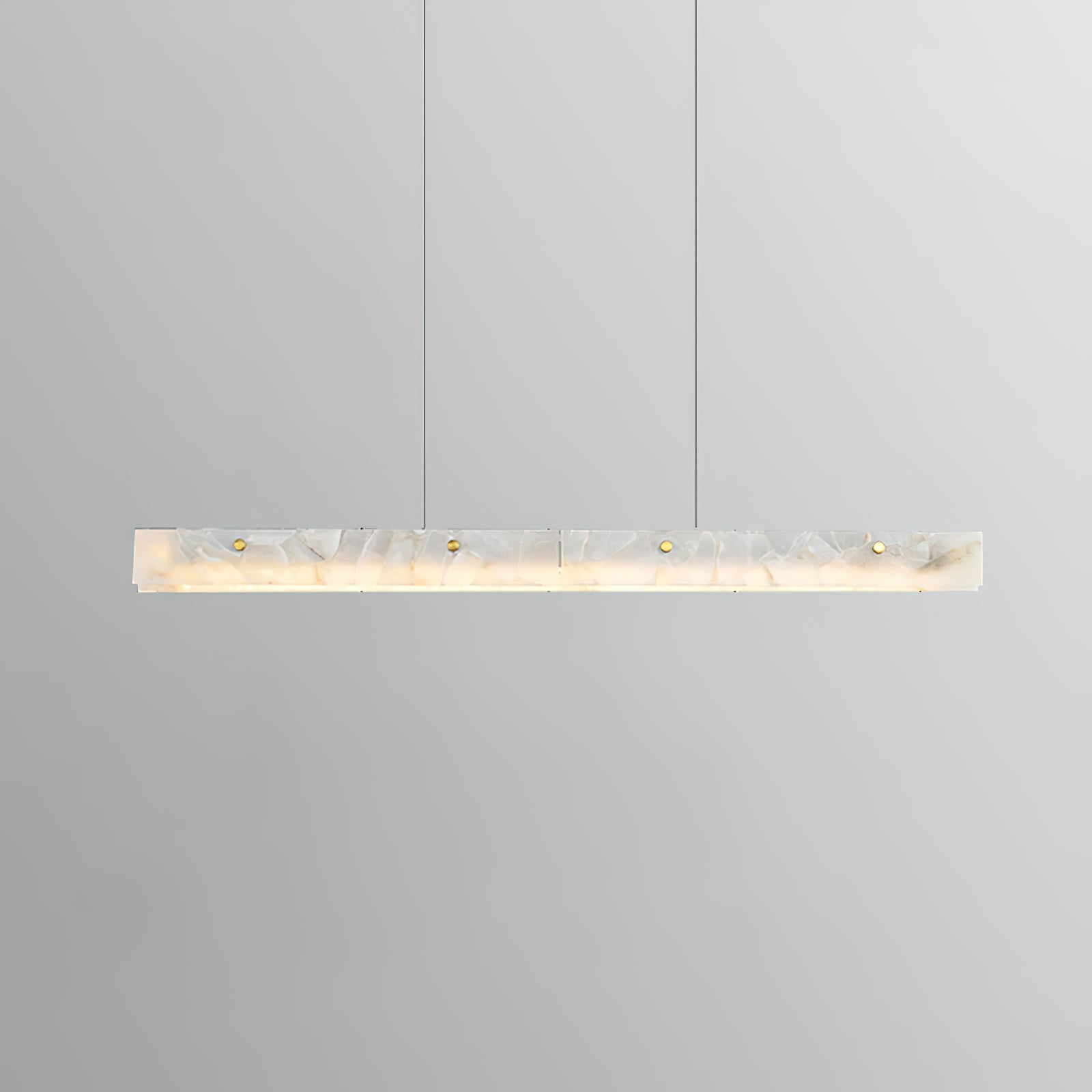 Ljomuvye LED Modern Linear Metal Pendant Light - Lamp Copper