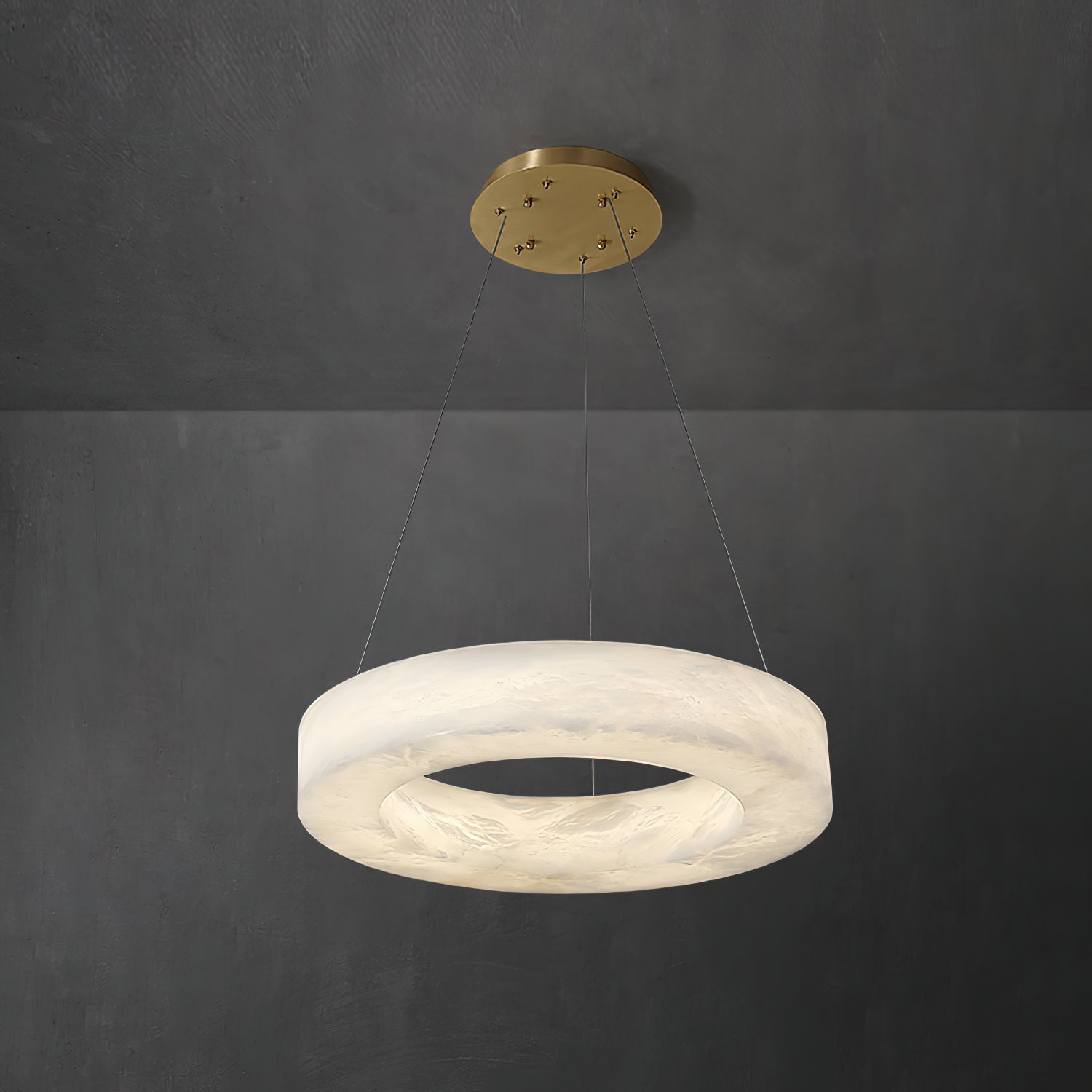 Plotuvyn Postmodern Luxury Ring Alabaster Chandelier