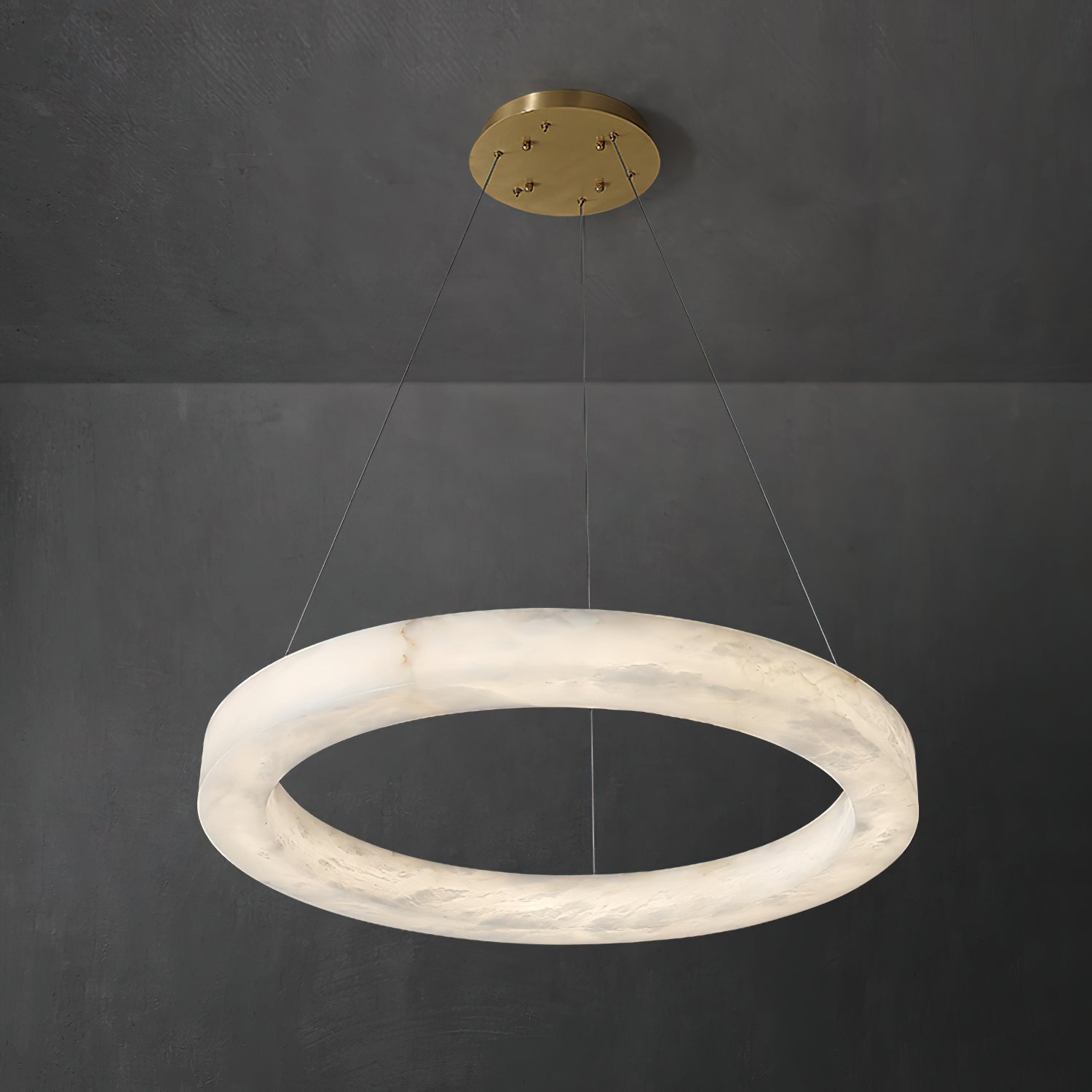 Plotuvyn Postmodern Luxury Ring Alabaster Chandelier