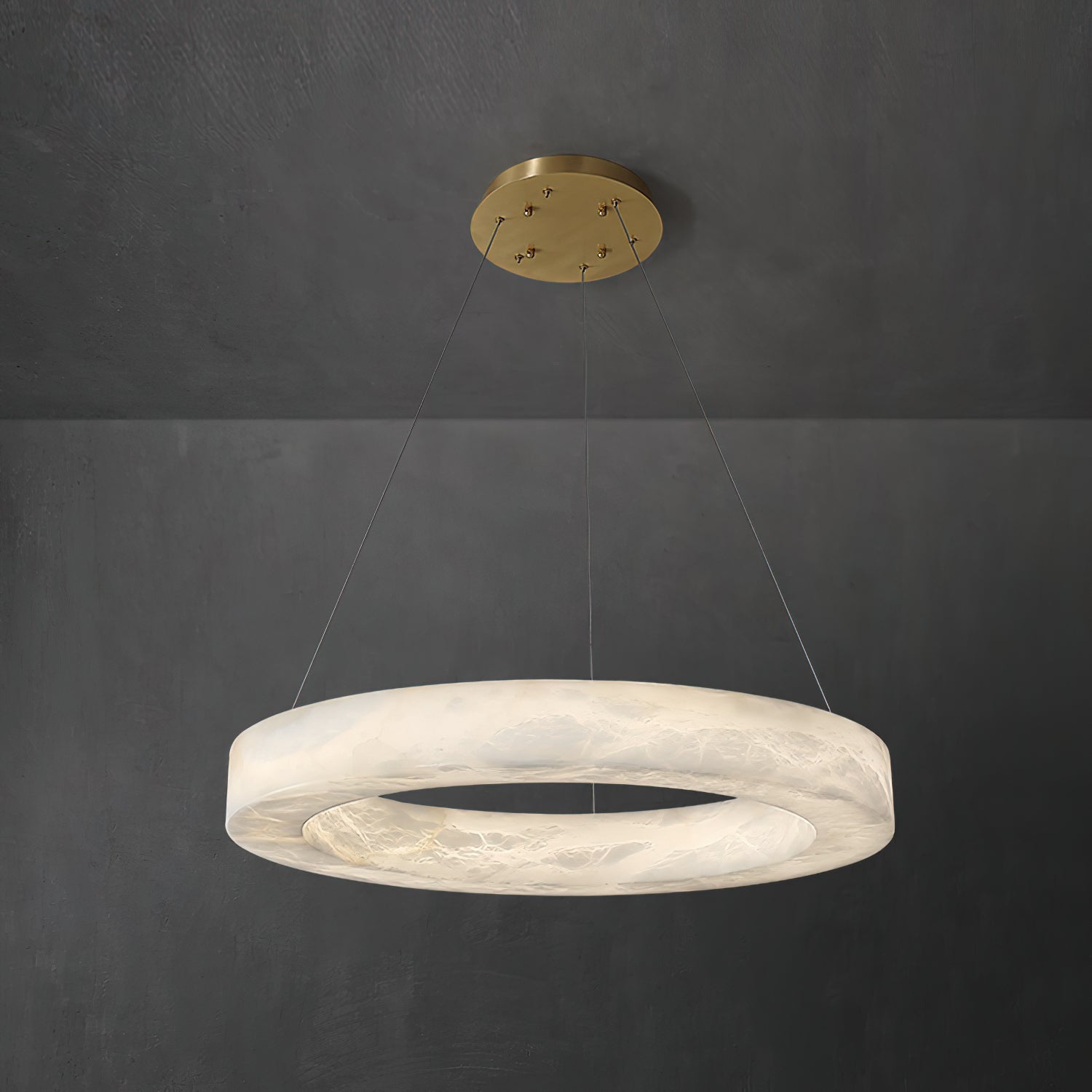 Plotuvyn Postmodern Luxury Ring Alabaster Chandelier