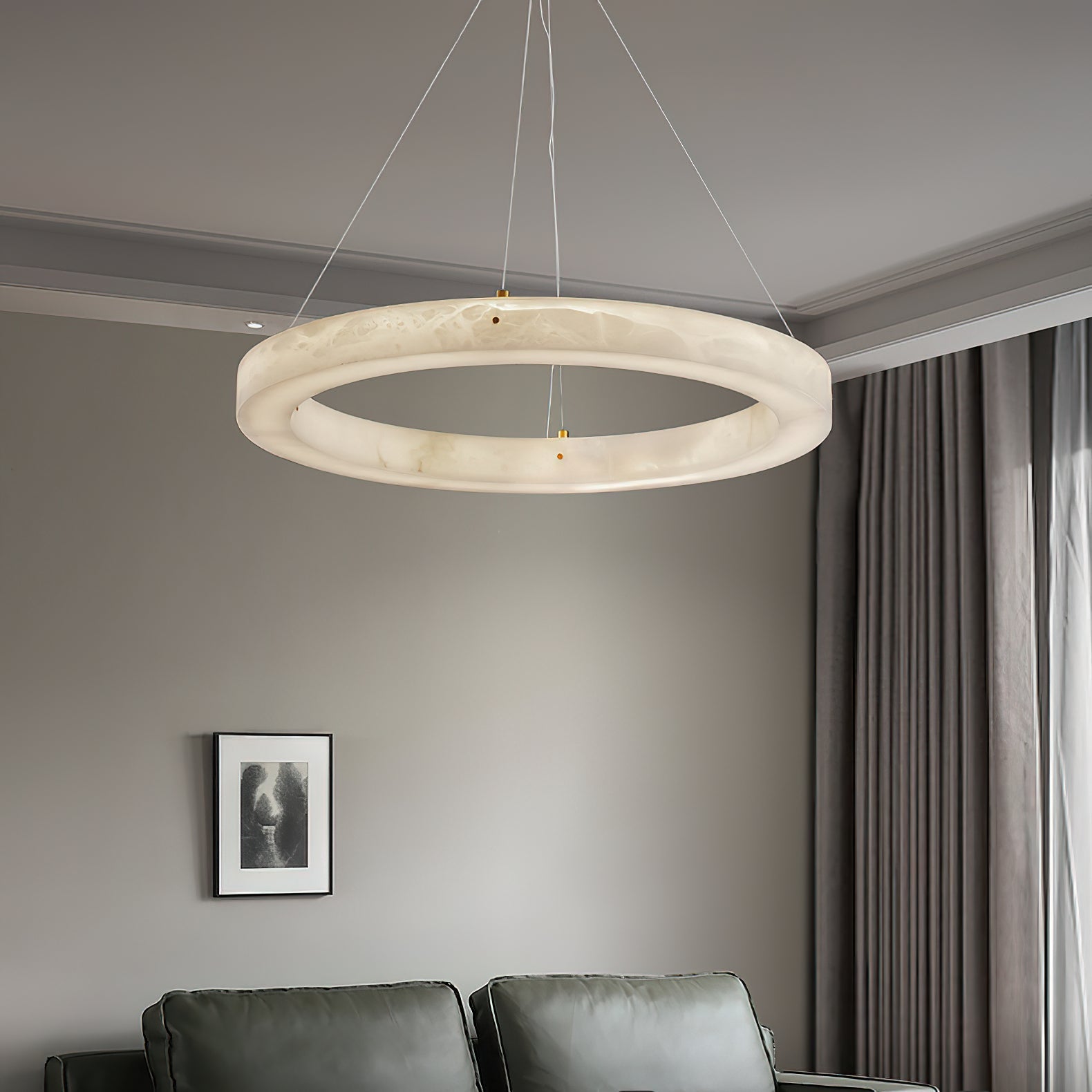 Plotuvyn Postmodern Luxury Ring Alabaster Chandelier