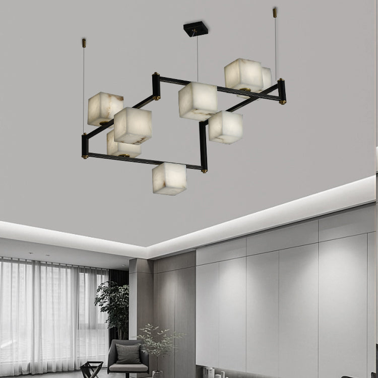 Ostruvye Individual Creativity Box  Alabaster Chandelier