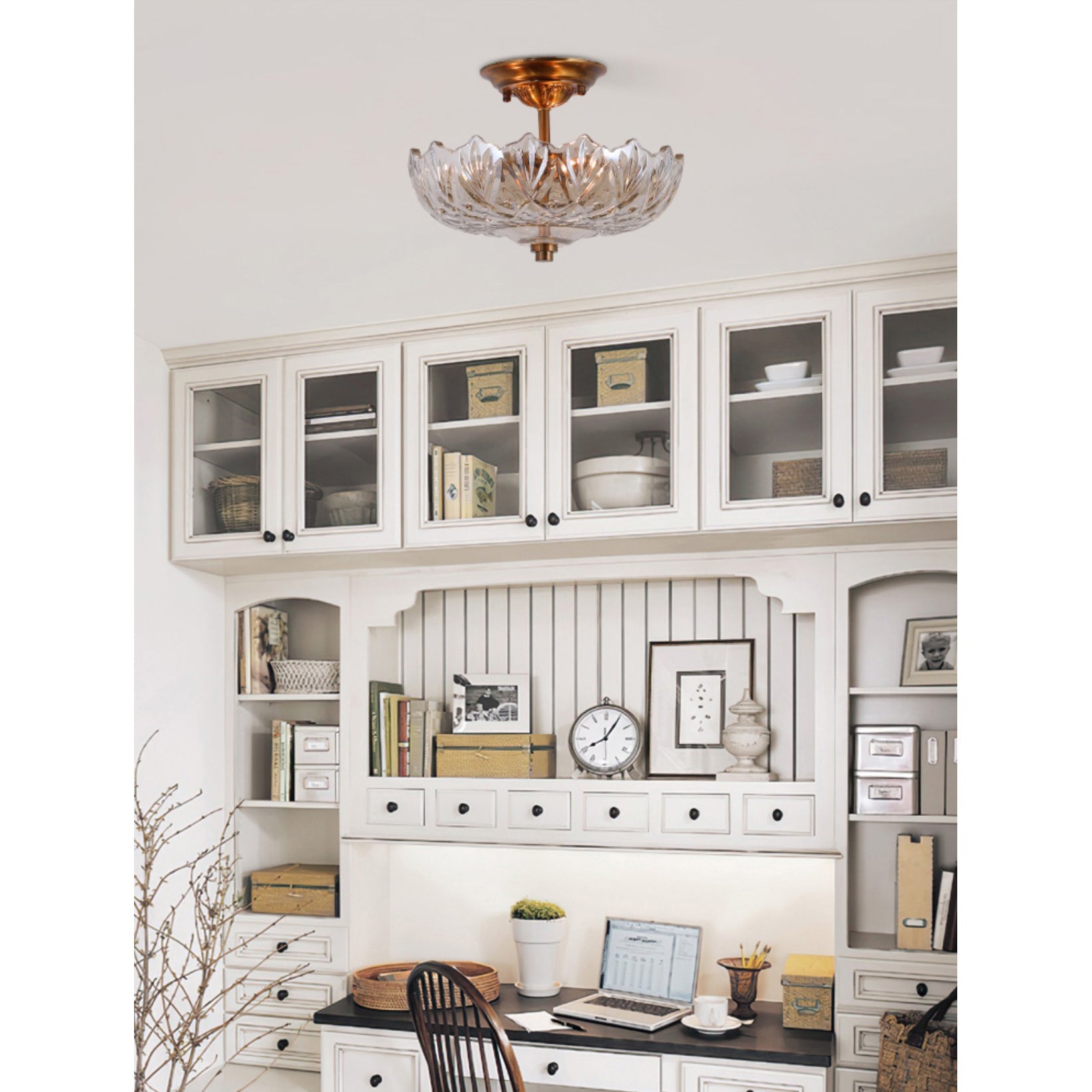 Qvistuvyi Postmodern Luxury Glass Ceiling Lamp - Lamp Copper