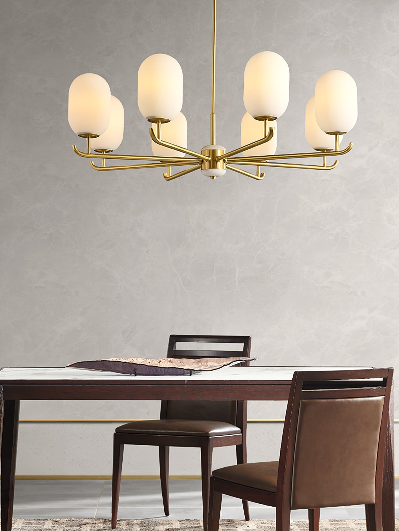 Sifuvyn Modern Geometric Glass Chandelier