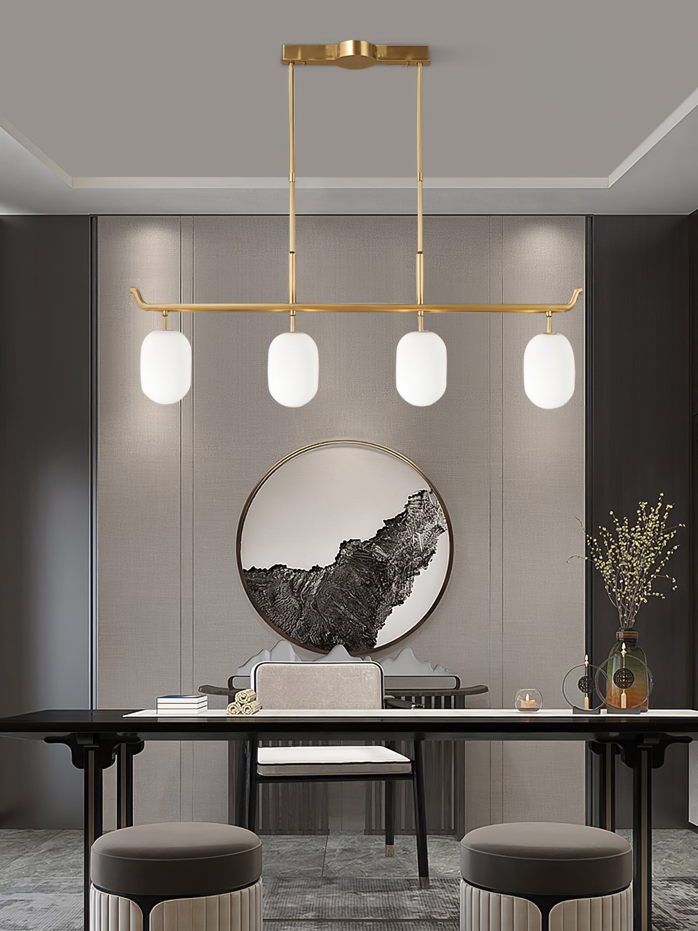 Sifuvyn Modern Geometric Glass Chandelier