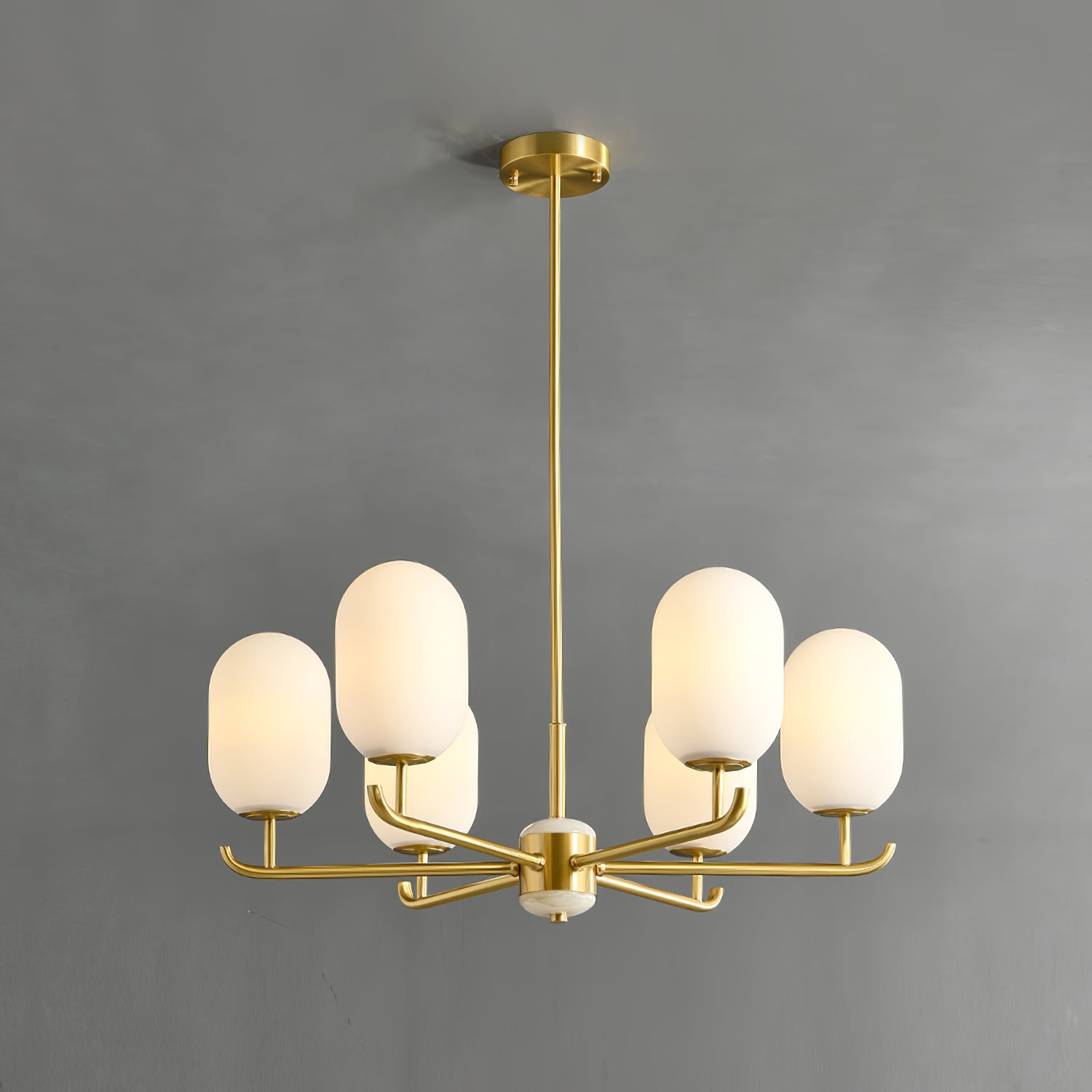 Sifuvyn Modern Geometric Glass Chandelier