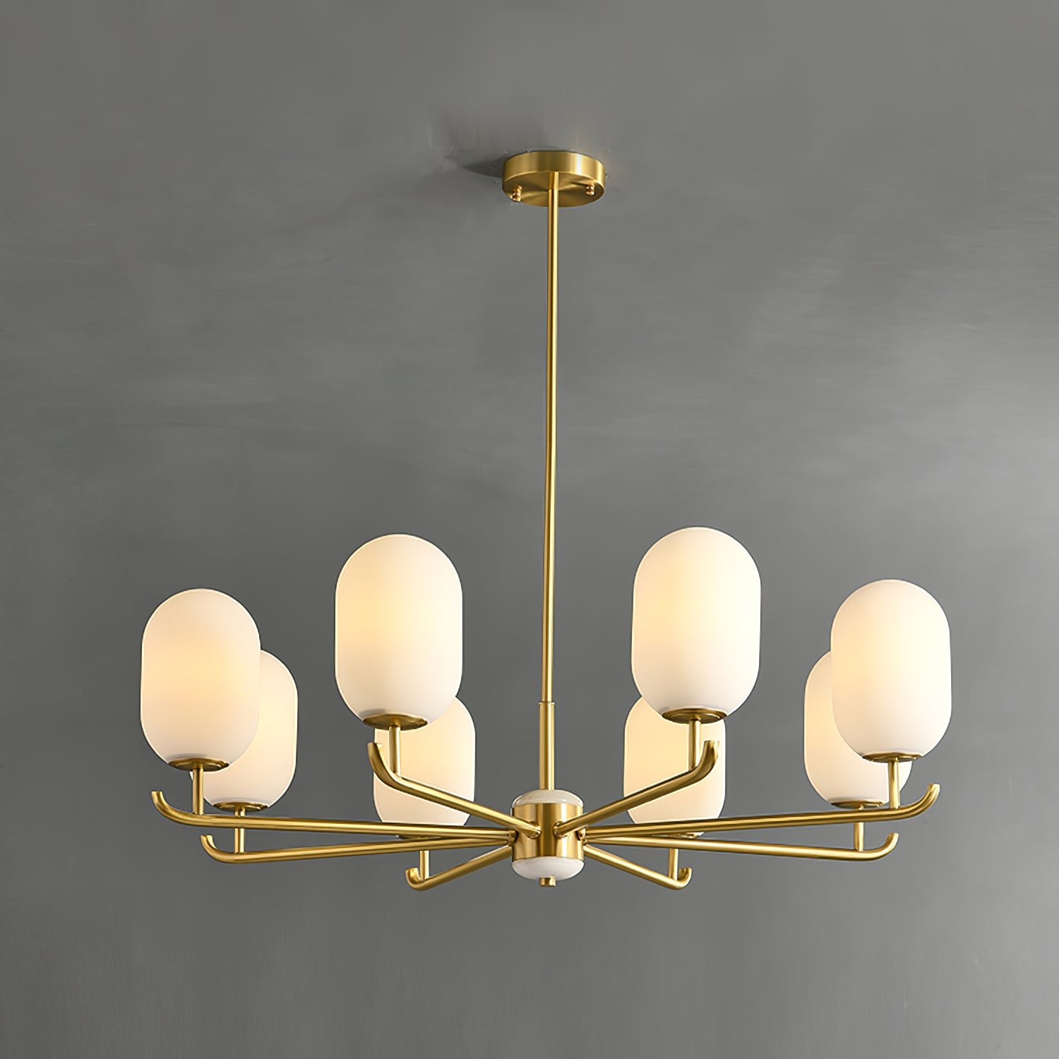 Sifuvyn Modern Geometric Glass Chandelier