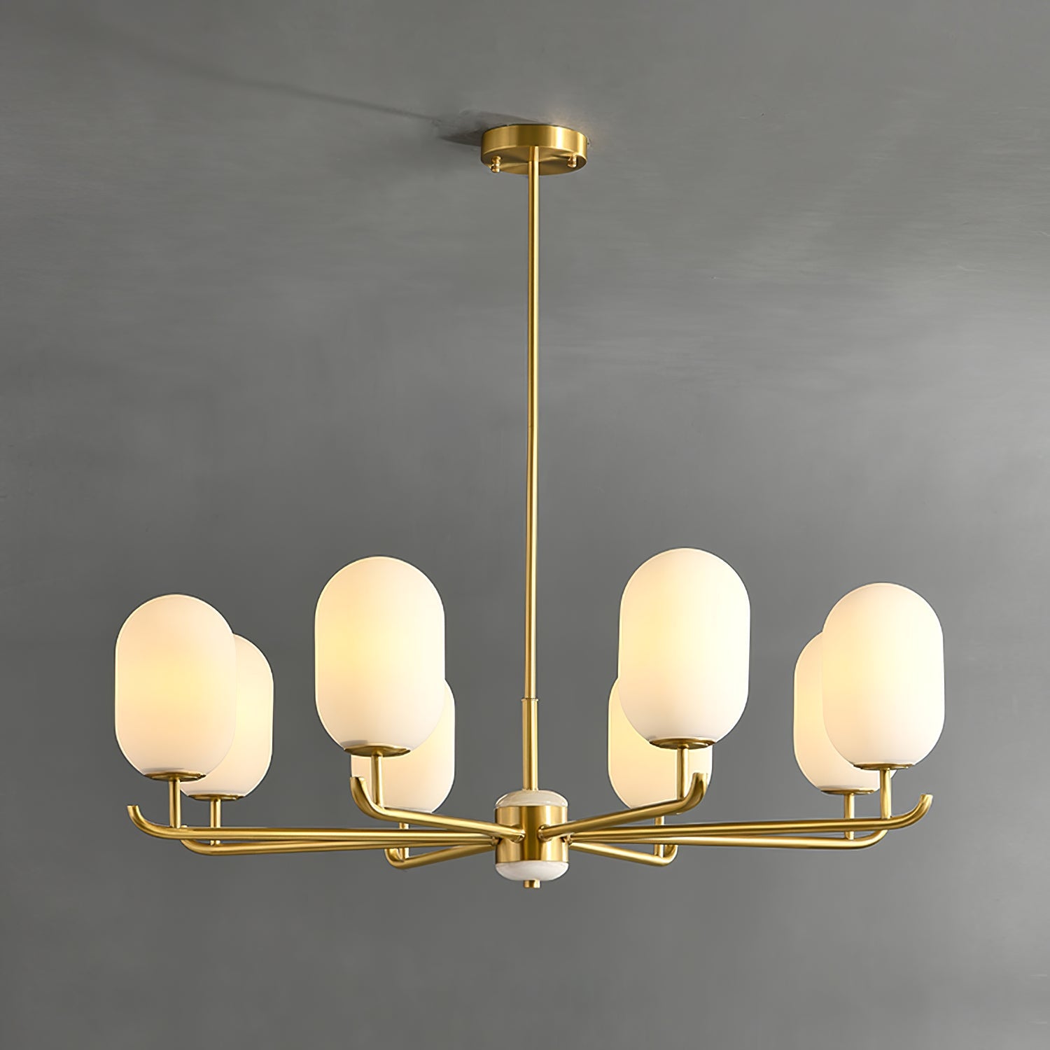 Sifuvyn Modern Geometric Glass Chandelier