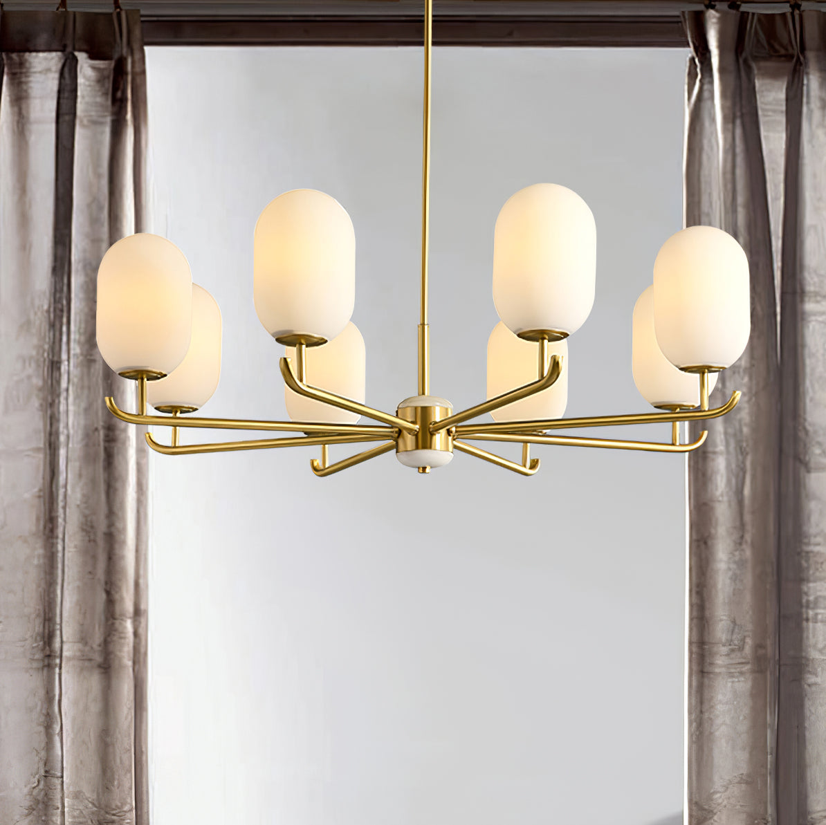 Sifuvyn Modern Geometric Glass Chandelier
