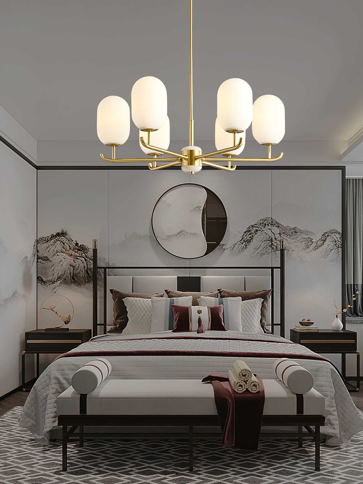 Sifuvyn Modern Geometric Glass Chandelier