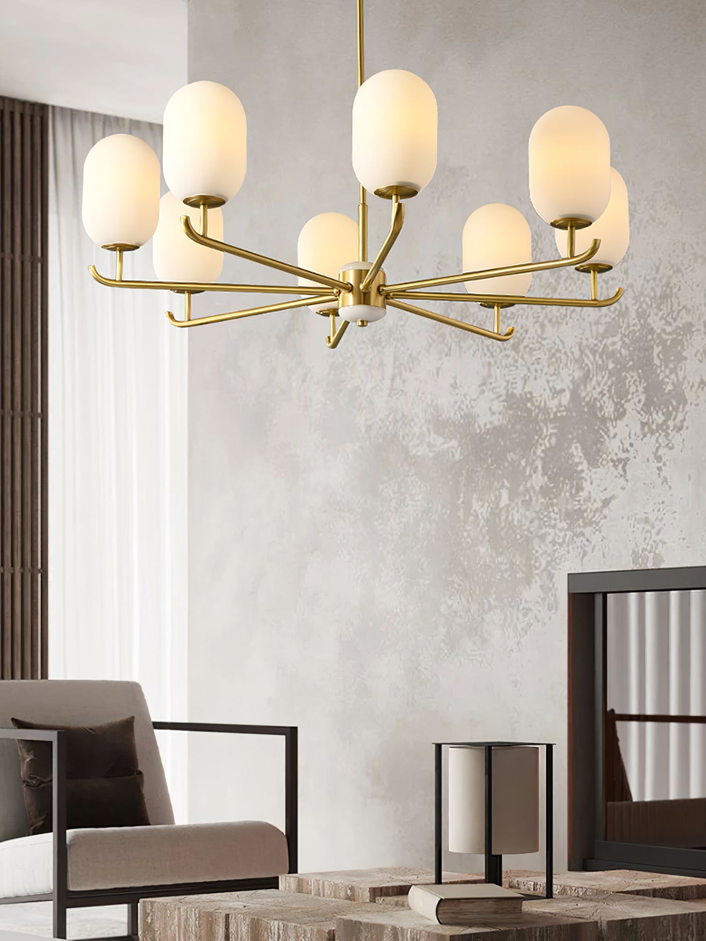 Sifuvyn Modern Geometric Glass Chandelier