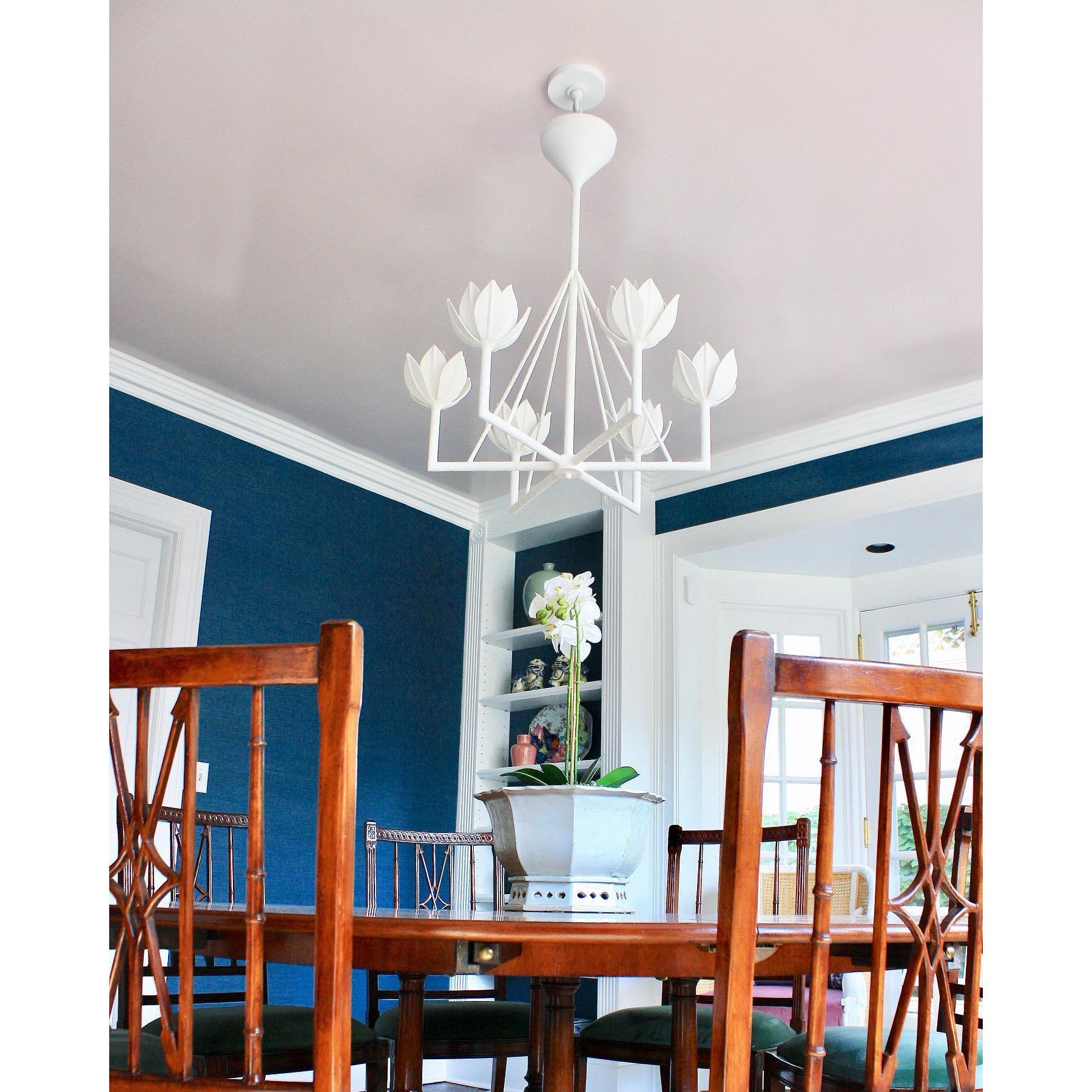 Alberto Modern Minimalist Floral Brass Chandelier