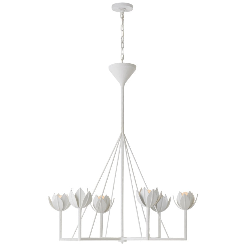 Alberto Modern Minimalist Floral Brass Chandelier
