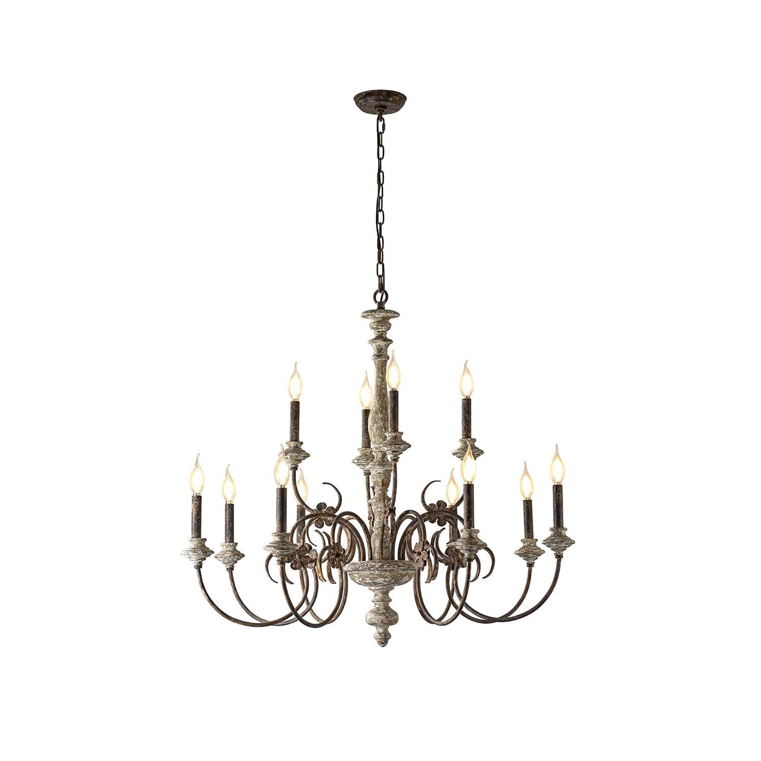 Waegnuvyn Traditional Candle  Metal Chandelier