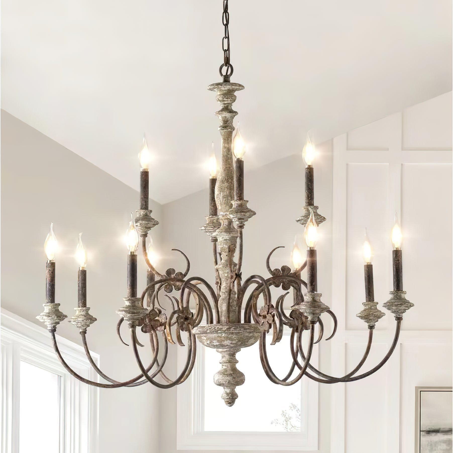 Waegnuvyn Traditional Candle  Metal Chandelier