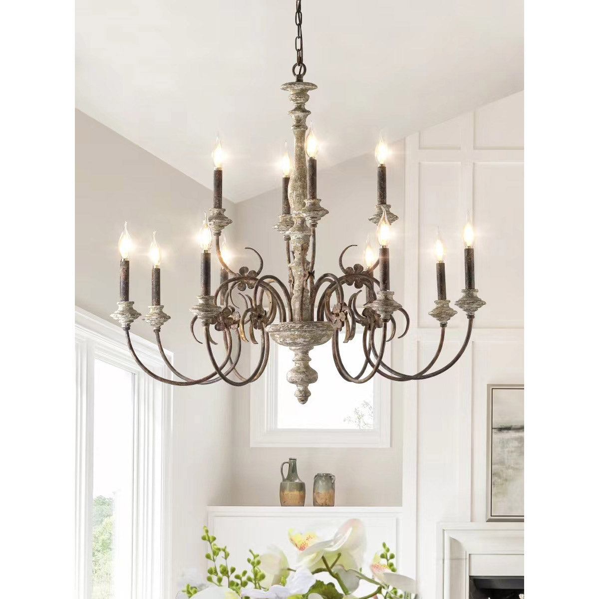Waegnuvyn Traditional Candle  Metal Chandelier