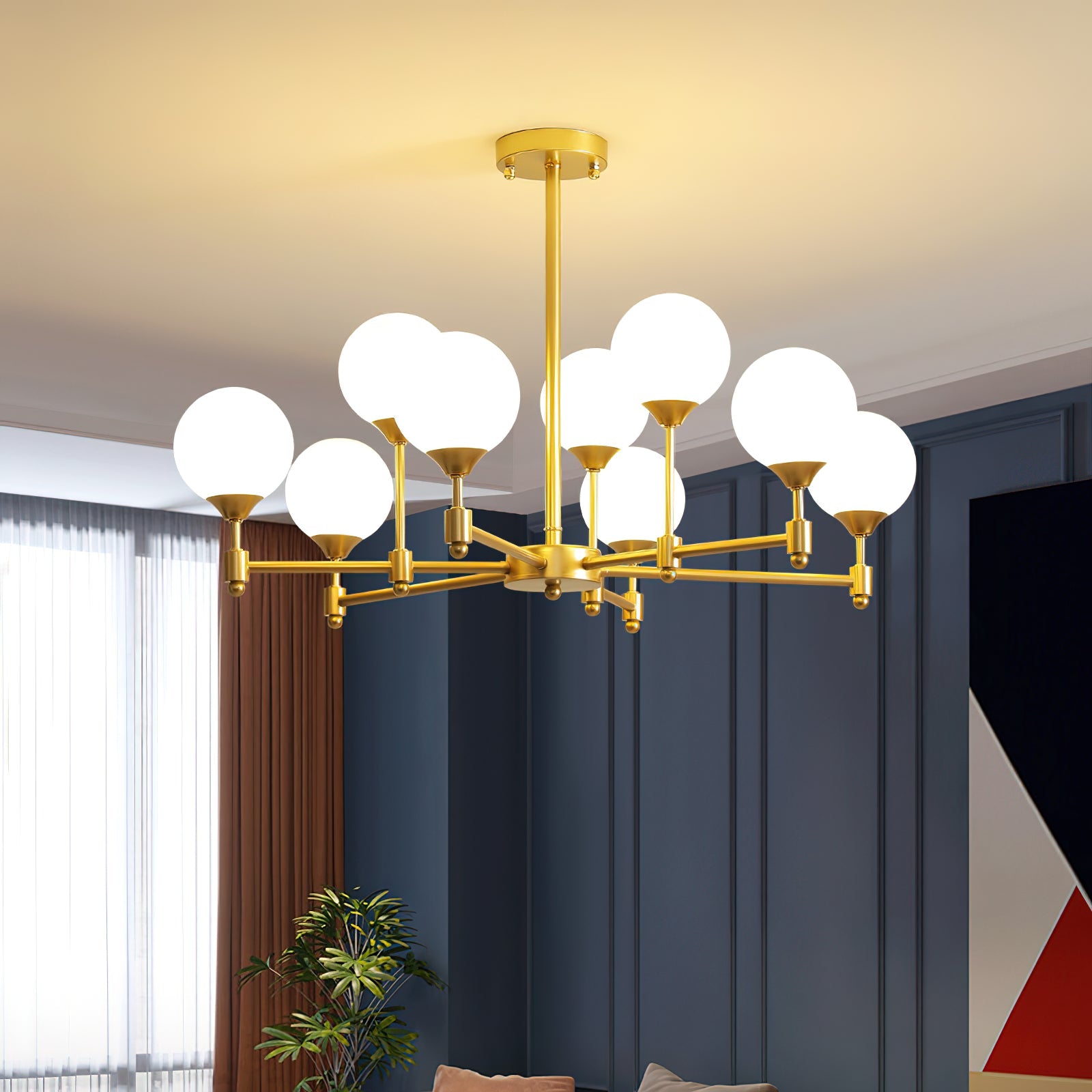 Vatnuvyi Minimalist Globe Glass Chandelier
