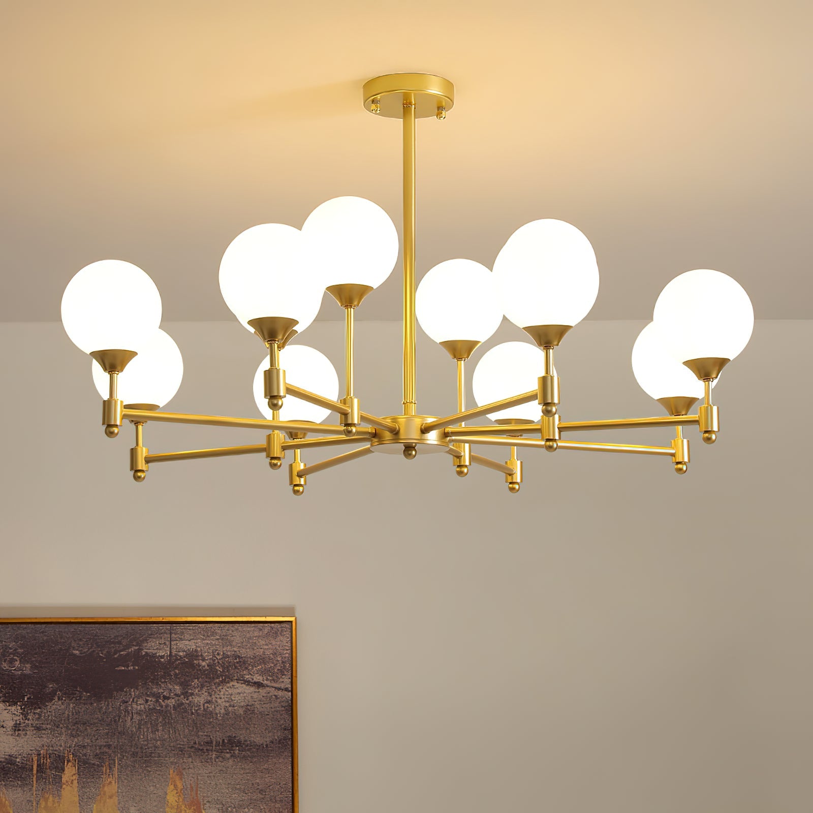 Vatnuvyi Minimalist Globe Glass Chandelier