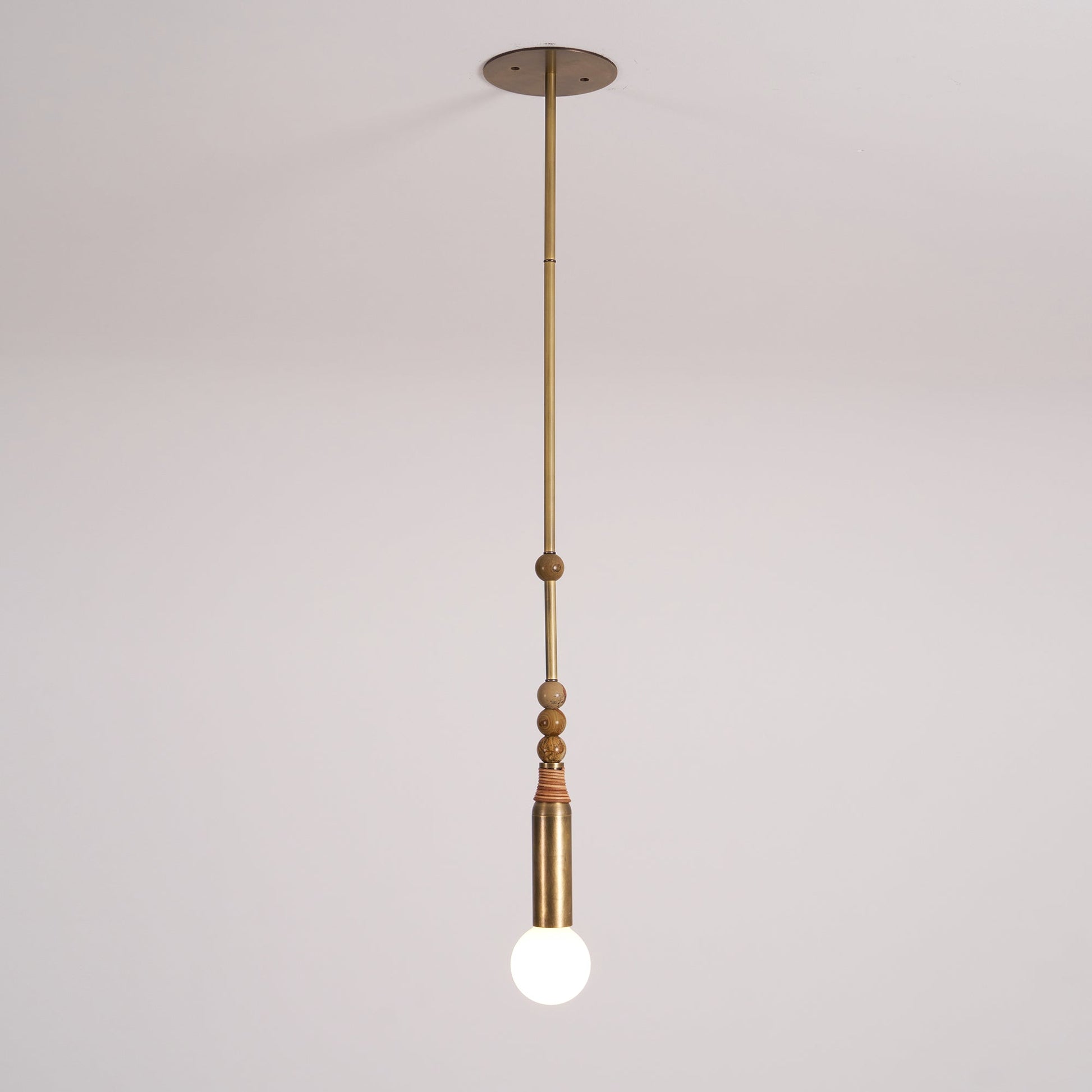 Alvuvyn Modern Minimalist Marble Pendant Light - Lamp Copper