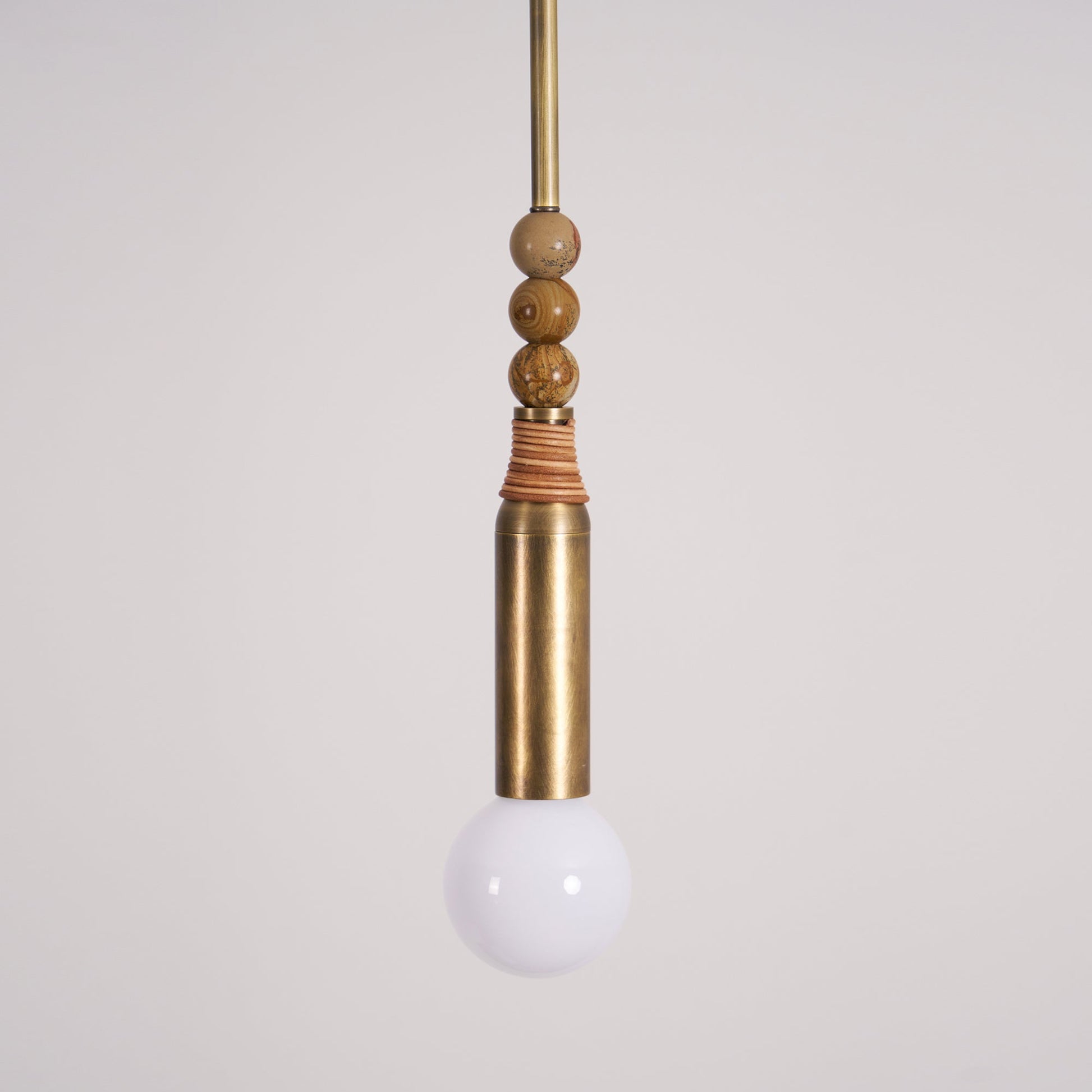 Alvuvyn Modern Minimalist Marble Pendant Light - Lamp Copper