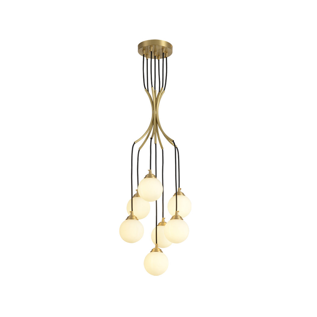 Zoruvyi Modern Minimalist Ball Drop Glass Chandelier