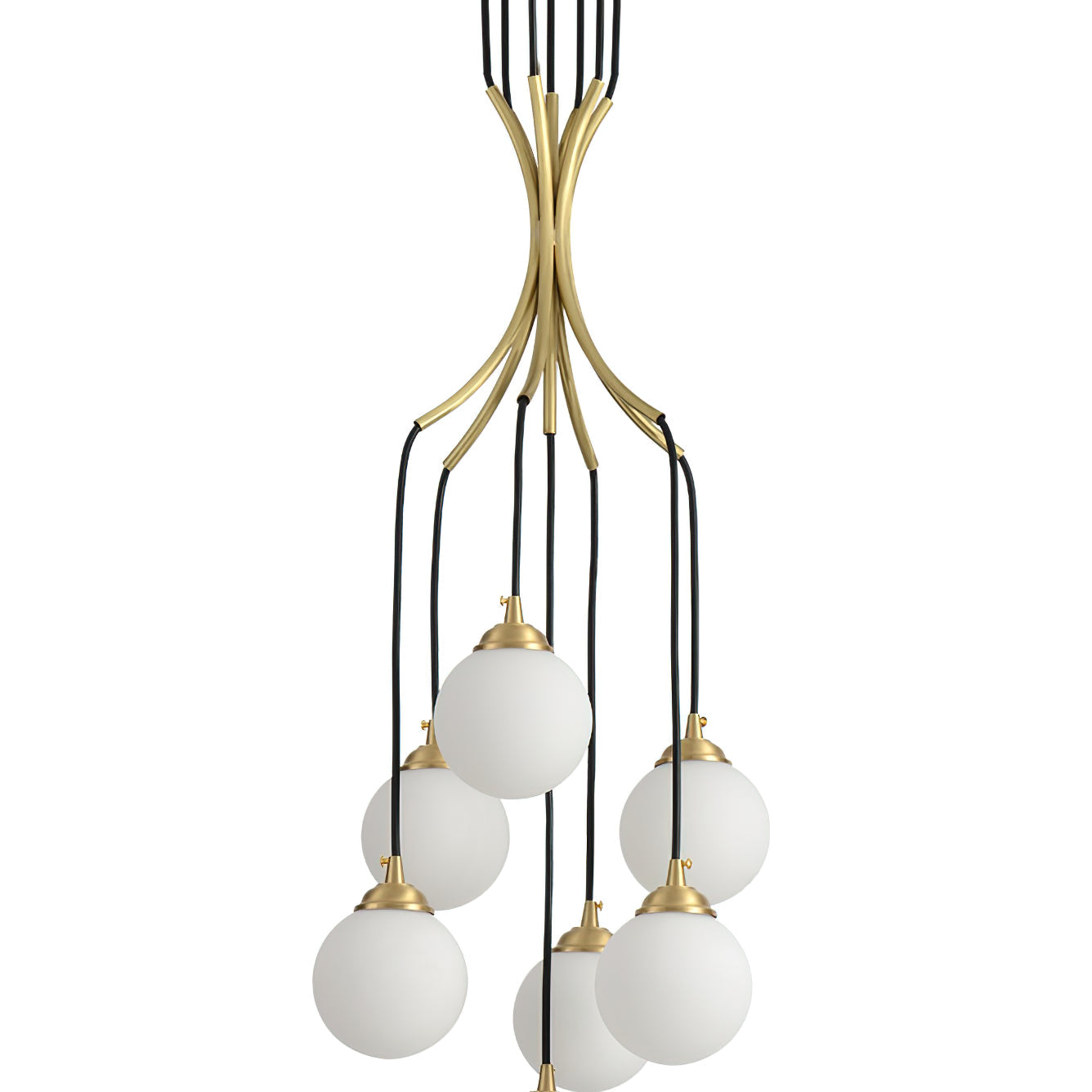 Zoruvyi Modern Minimalist Ball Drop Glass Chandelier