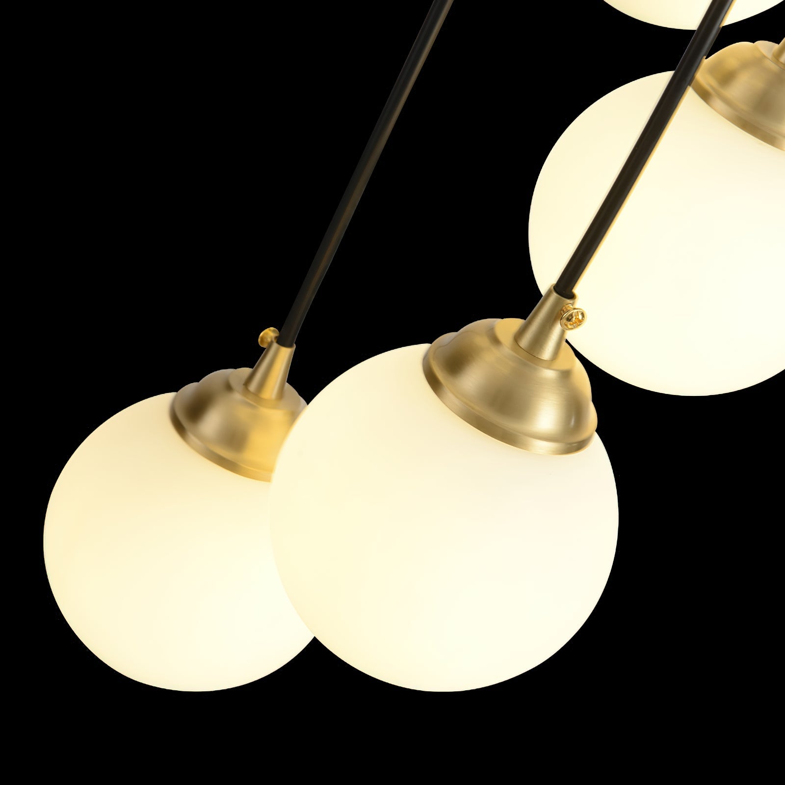Zoruvyi Modern Minimalist Ball Drop Glass Chandelier