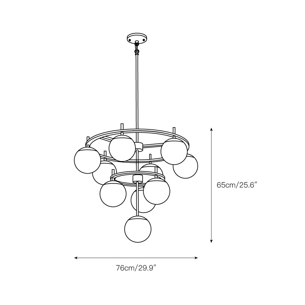 Ornuvyn Modern Minimalist Glass Chandelier