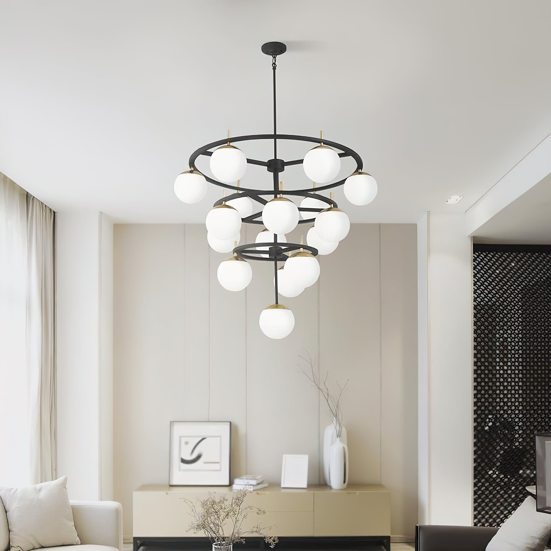 Ornuvyn Modern Minimalist Glass Chandelier