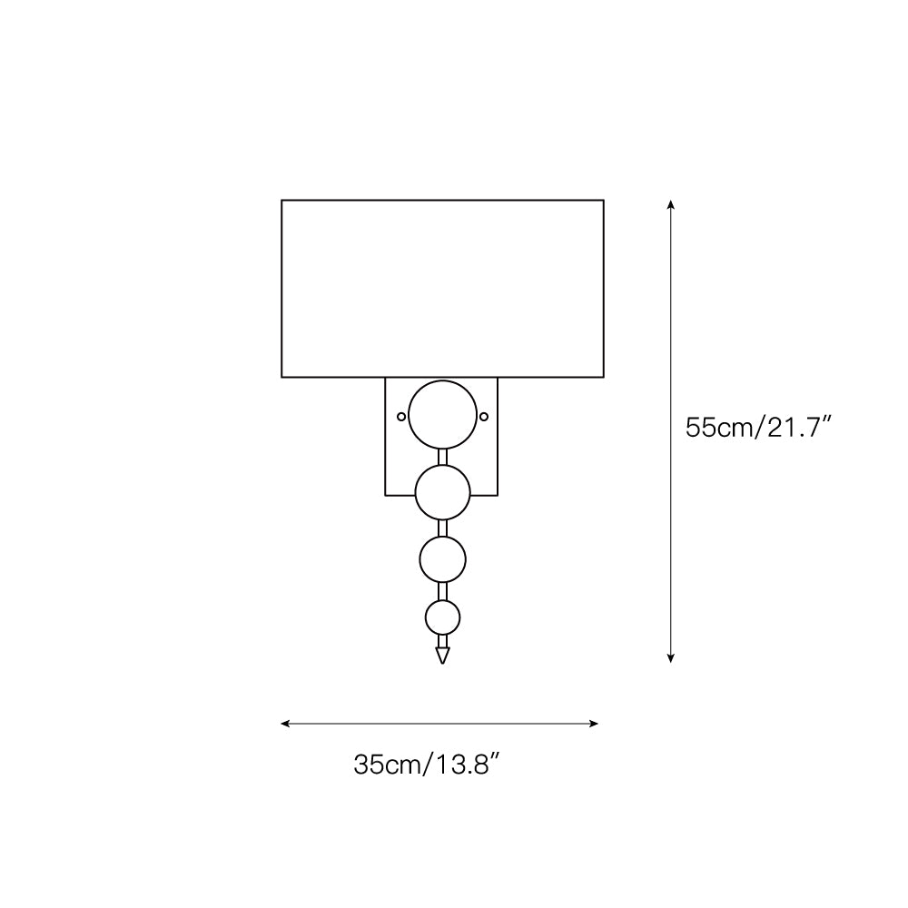 Eirikuvyn Premium Modern Metal Fabric Wall Lamp