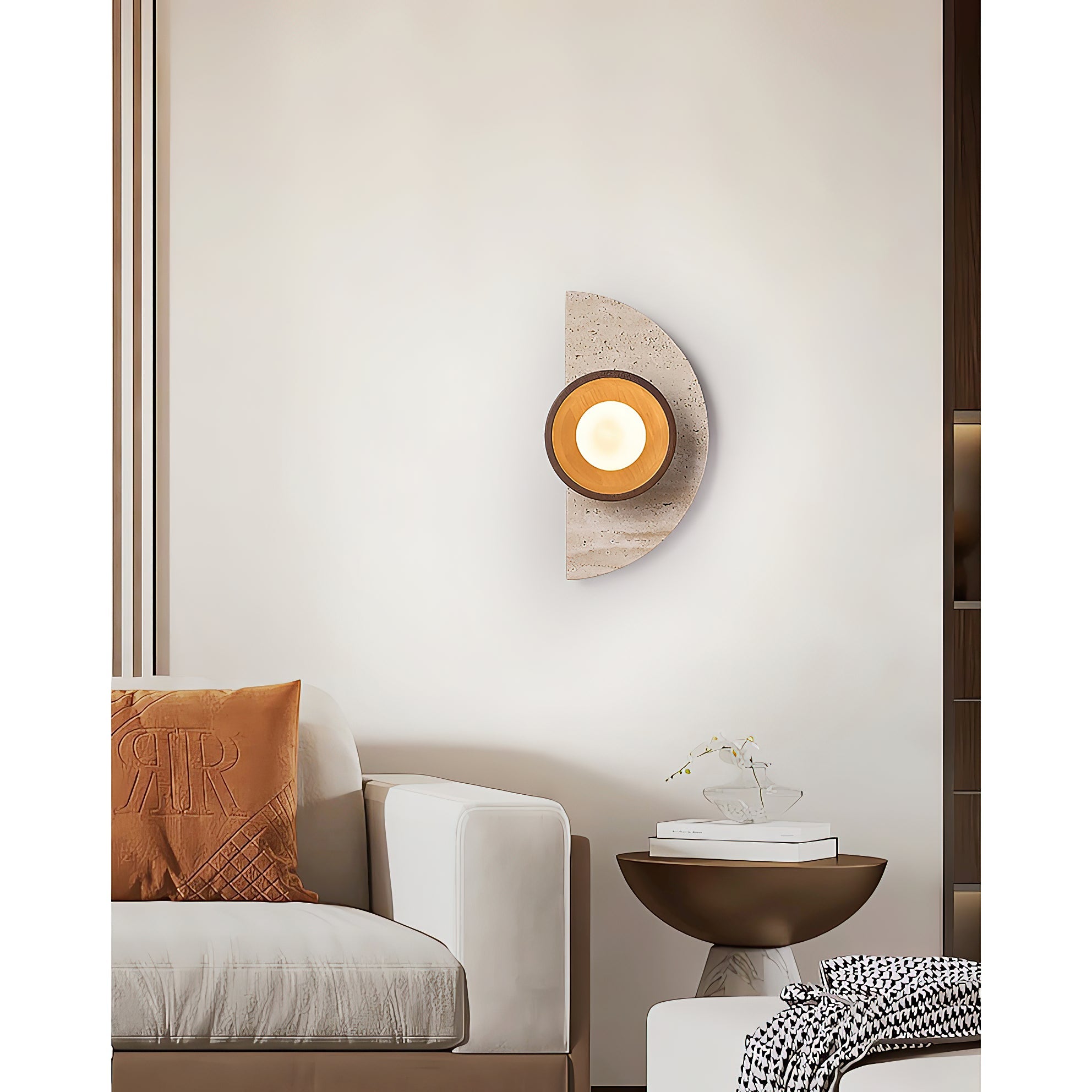 Dvaluvyi Individual Creativity Travertine Wall Lamp