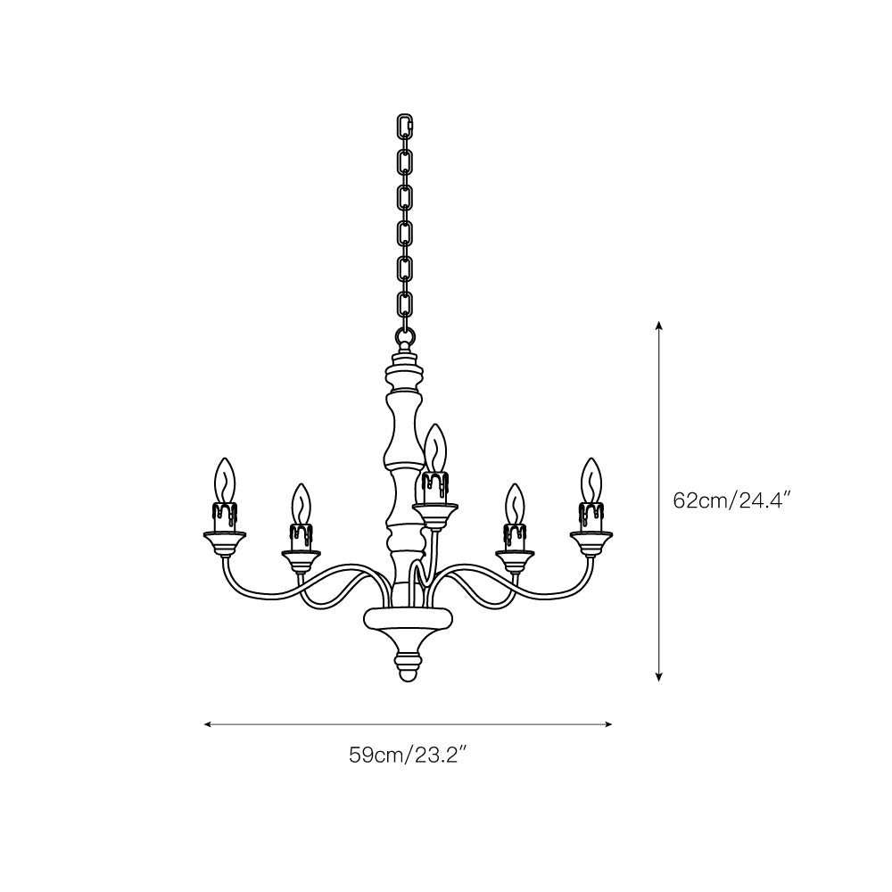 Fljotuvyi Individual Creativity Wood Metal Chandelier