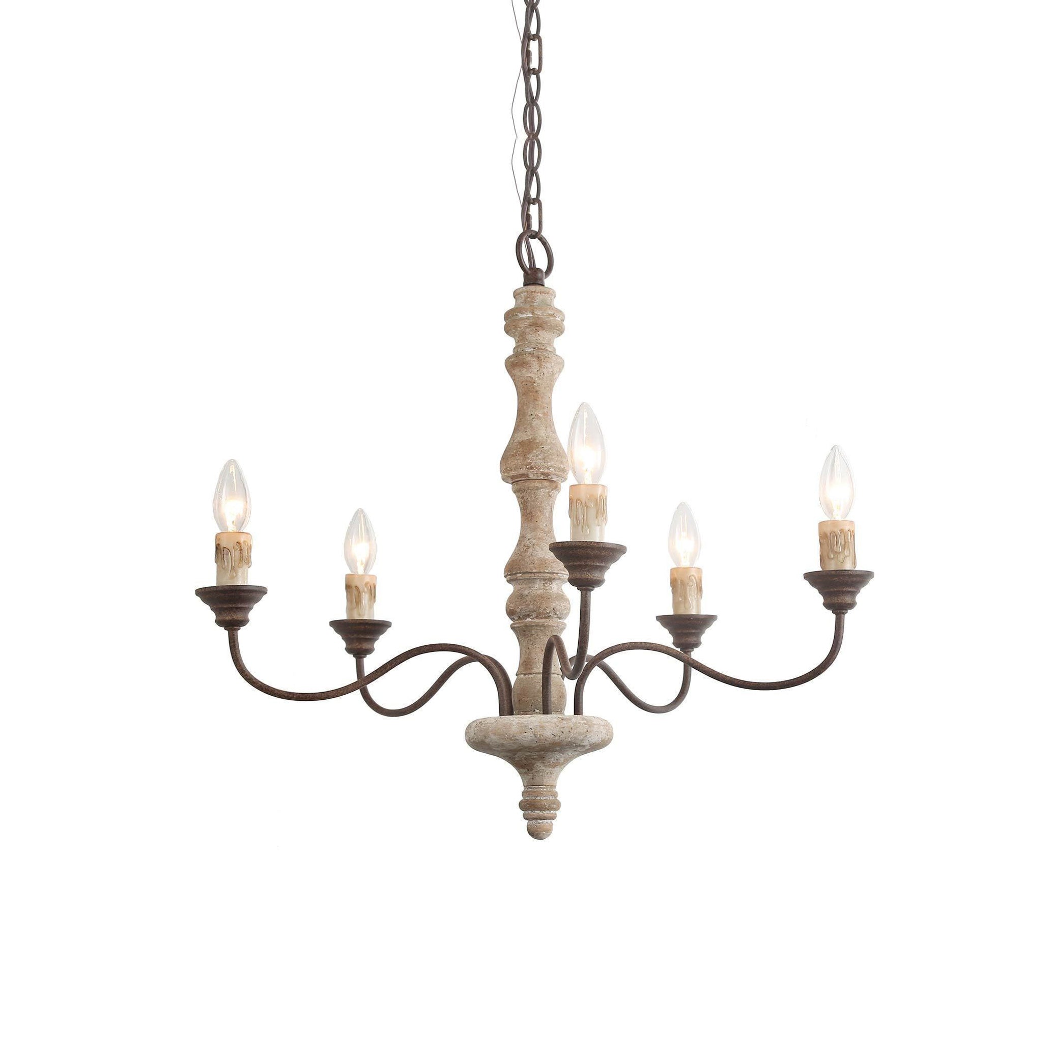 Fljotuvyi Individual Creativity Wood Metal Chandelier