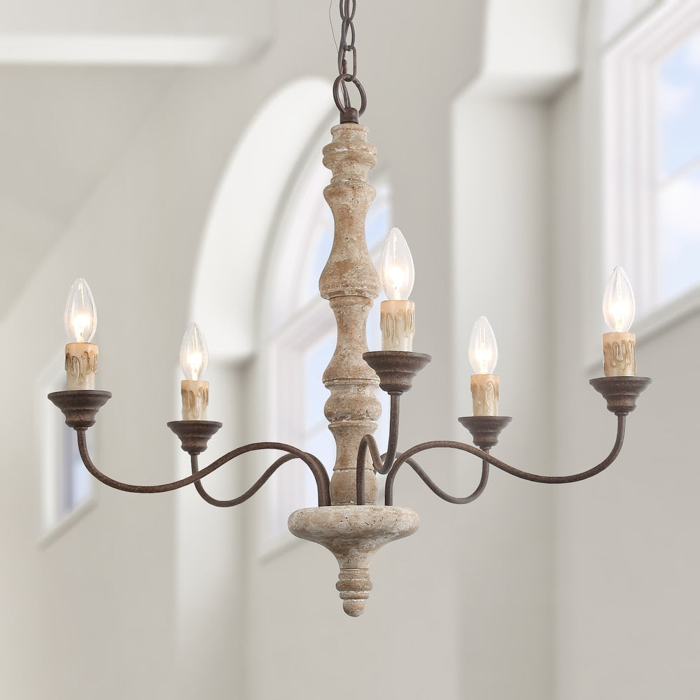 Fljotuvyi Individual Creativity Wood Metal Chandelier