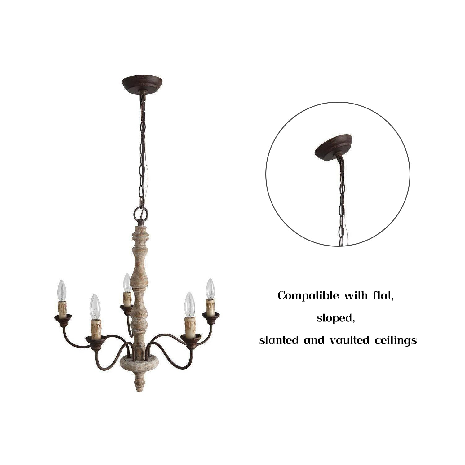 Fljotuvyi Individual Creativity Wood Metal Chandelier